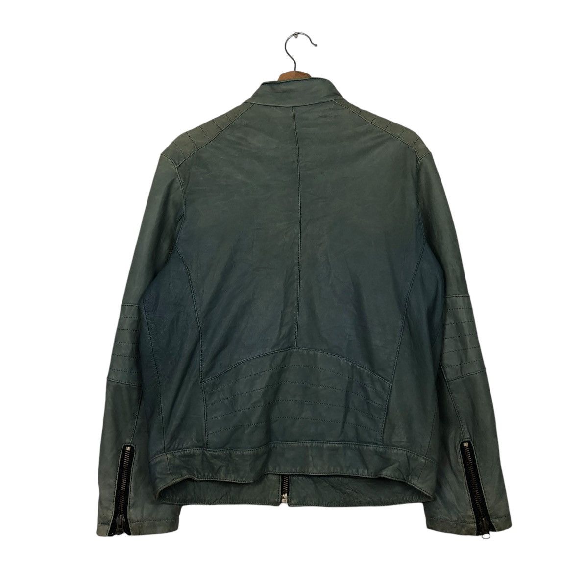 Japanese Brand 🔥VINTAGE CROPPED BIKER LEATHER JACKET G-STAGE ISSEY MIYAKE Size US M / EU 48-50 / 2 - 10 Thumbnail
