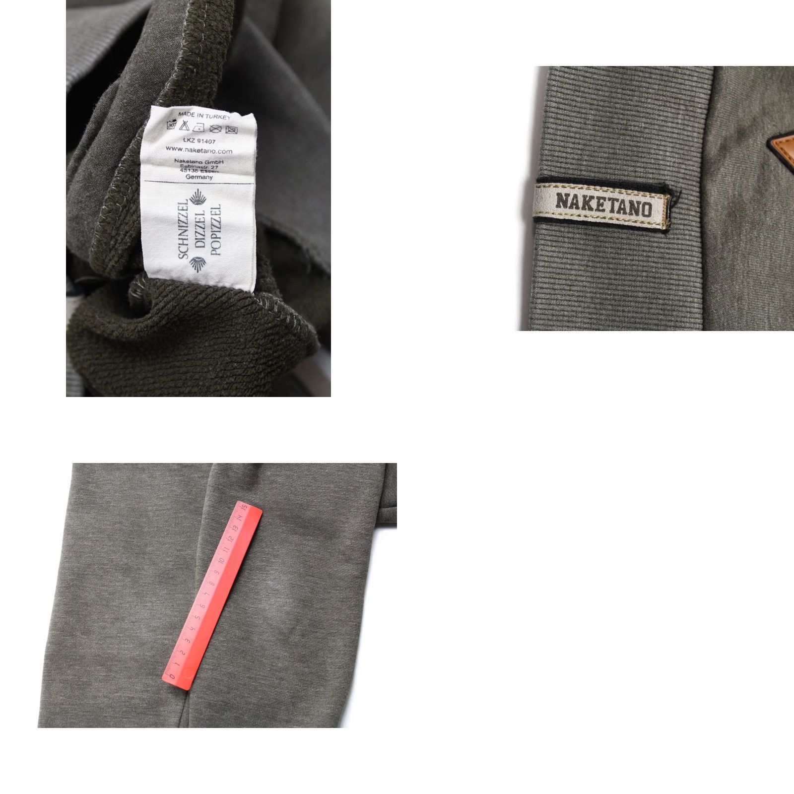 Logo 7 Naketano Sweatshirt Women's SMALL Pullover Pockets Patch Logo Melange Brown Size S / US 4 / IT 40 - 8 Thumbnail