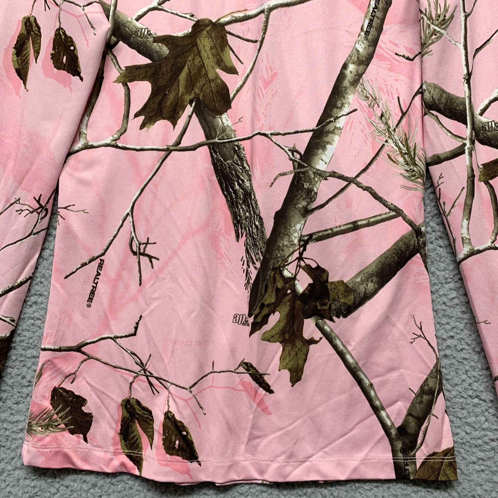 Realtree Bushmaster Activewear Realtree Pink Size Small 1/3 Zip Thumb Holes Pullover Top Women Athletic Shirt Size S / US 4 / IT 40 - 6 Thumbnail