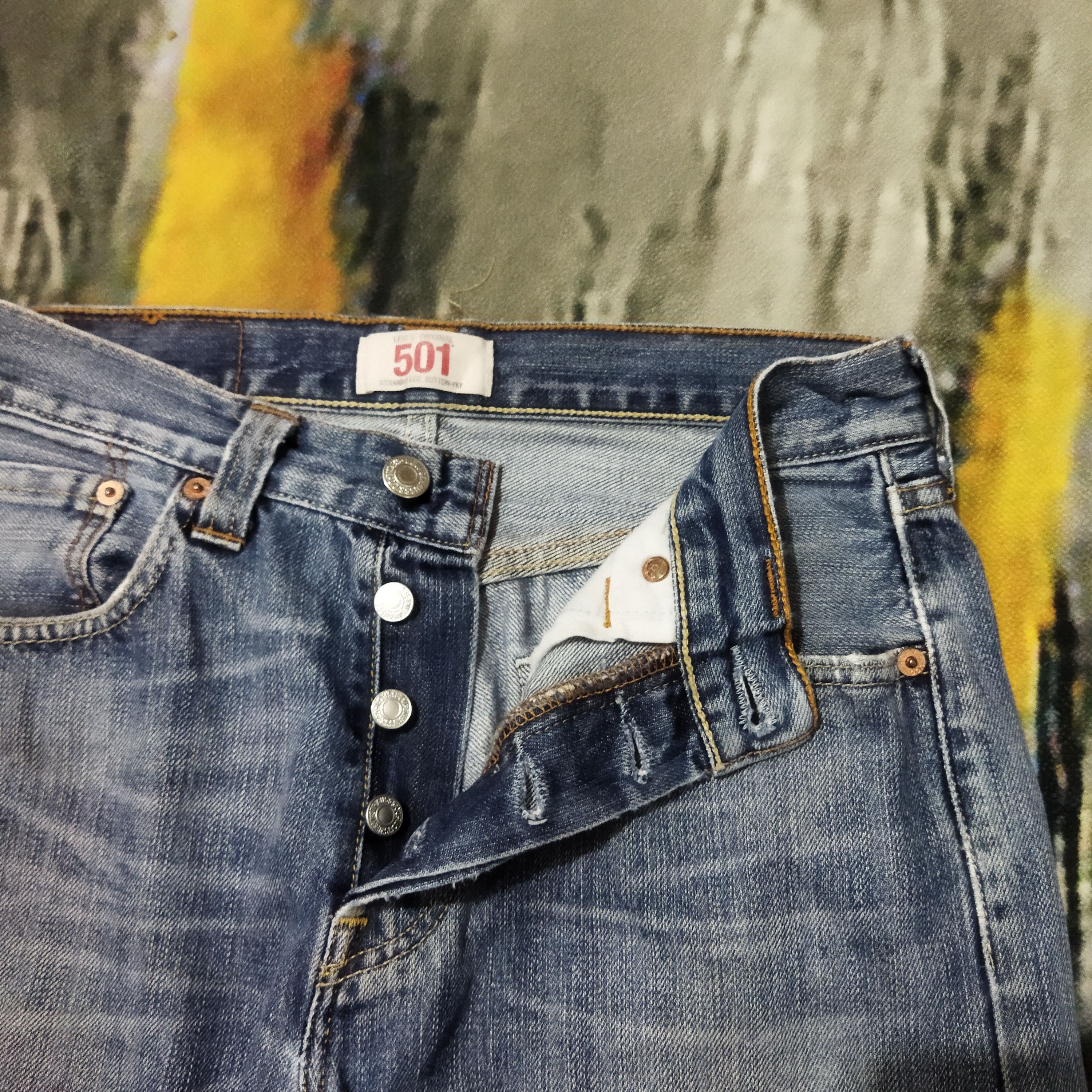 Japanese Brand × Levi's × Vintage VINTAGE LEVIS 501 DISTRESSED FADED BLUE JEANS PANTS Size US 28 / EU 44 - 6 Thumbnail