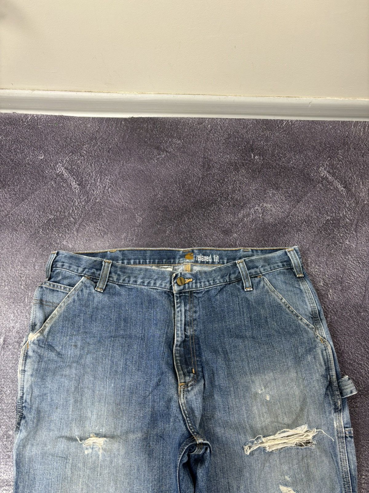 Carhartt Vintage Carhartt USA Faded Light Blue Rare Hype Baggy Jeans Size US 40 / EU 56 - 11 Thumbnail