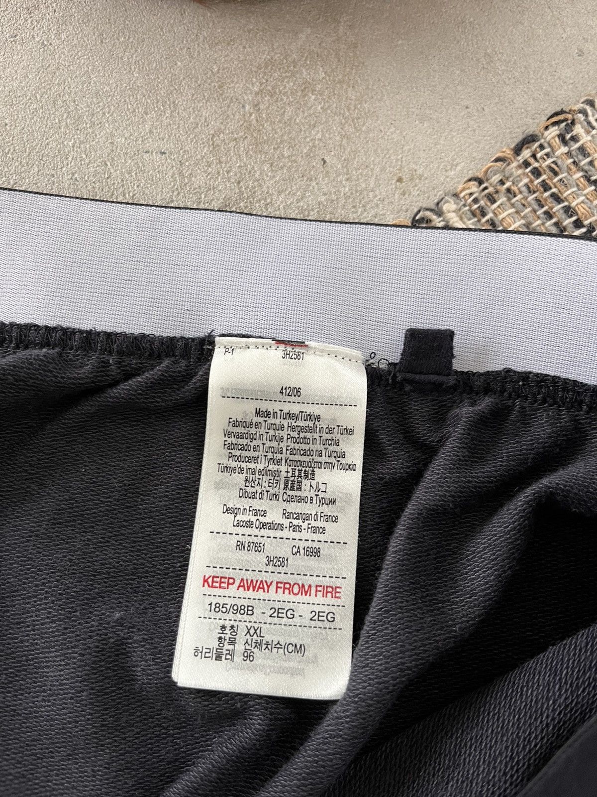 Lacoste Rare Lacoste Navy Pyjama bottoms Y2K Avantgarde Sweatpants Size US 38 / EU 54 - 16 Thumbnail