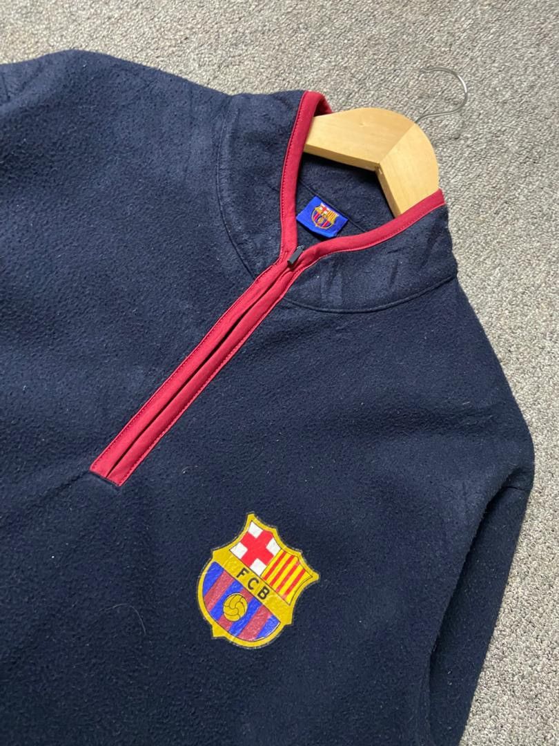 Japanese Brand FC Barcelona Half Zipper Fleece Pullover (189) Size US L / EU 52-54 / 3 - 6 Thumbnail