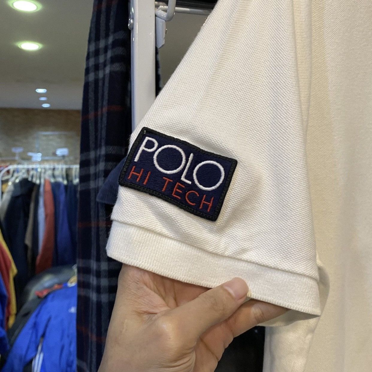 Polo Ralph Lauren Vintage 90s Polo Ralph Lauren POLO Hi Tech White Polo Shirt Size US L / EU 52-54 / 3 - 6 Thumbnail
