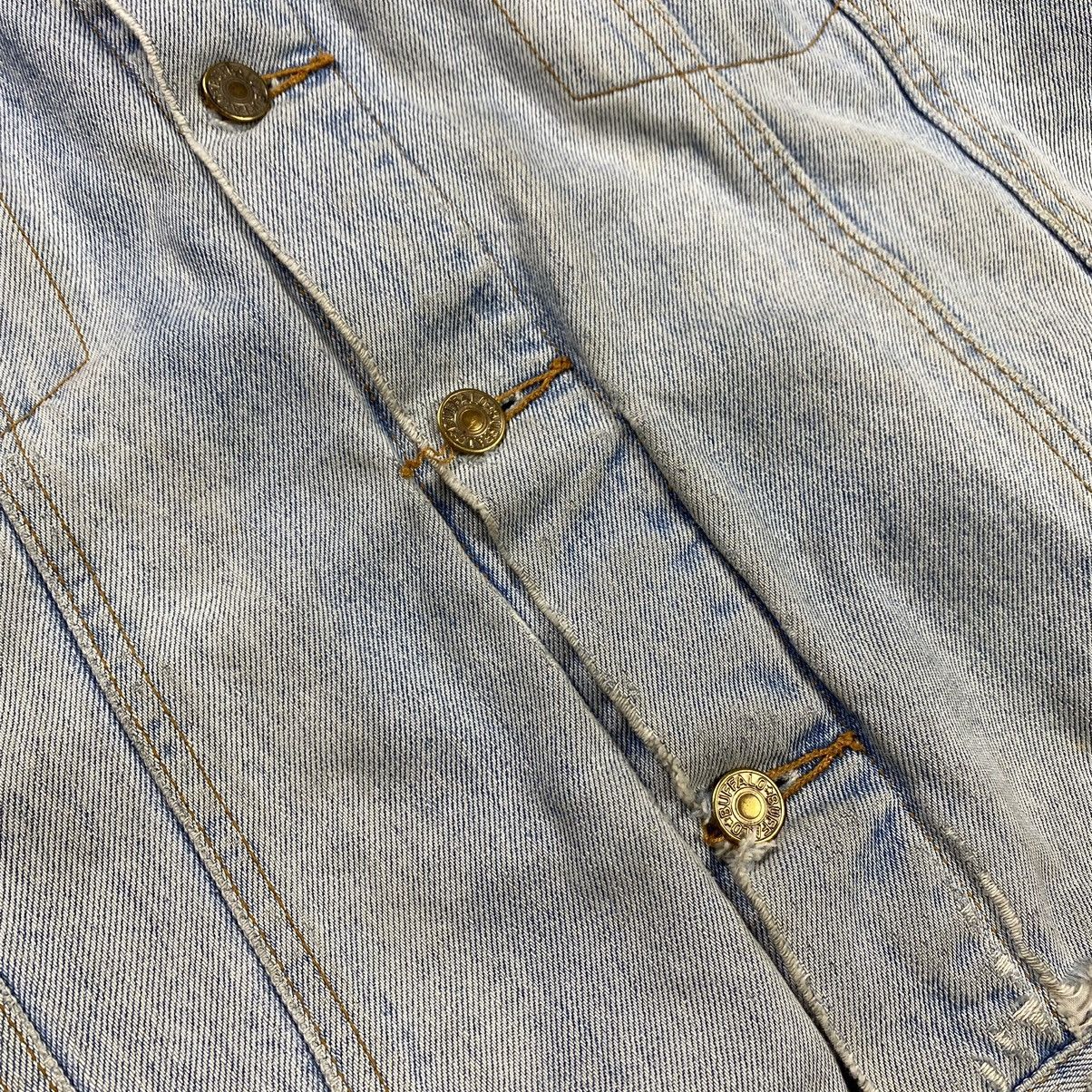 Thrashed Faded Denim Jacket