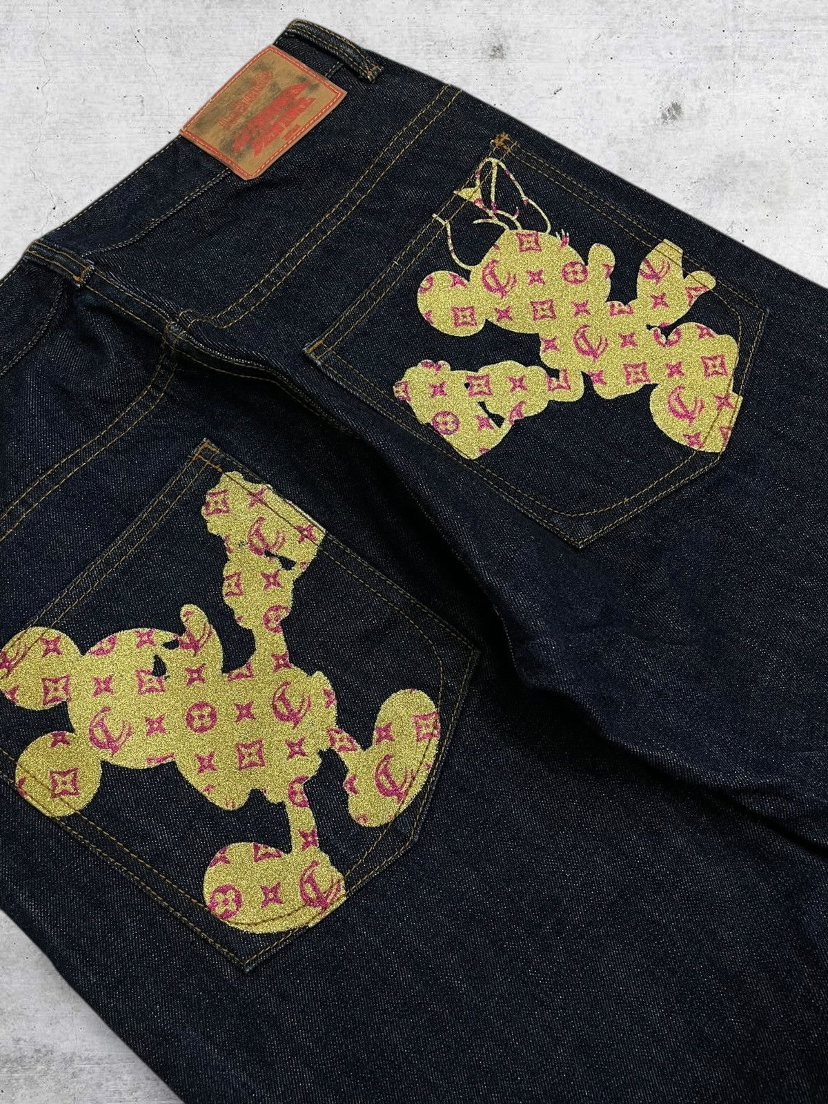 Hysteric Glamour VINTAGE LATE COMER OG JAPAN DESIGNER MICKEY EMBROIDERY DENIM Size US 32 / EU 48 - 8 Thumbnail