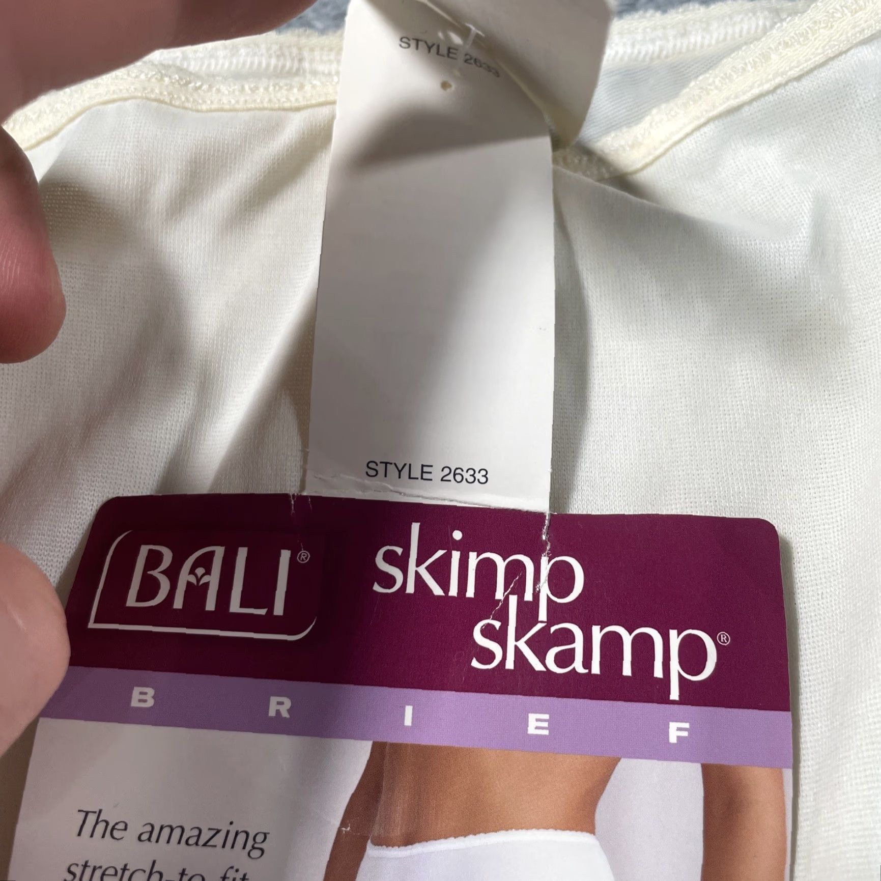 Vintage VINTAGE Bali Panties Nylon Spandex 2633 Ivory Size 12 1990s Sheer Androgyny Womens Size 34" / US 12 / IT 48 - 5 Thumbnail