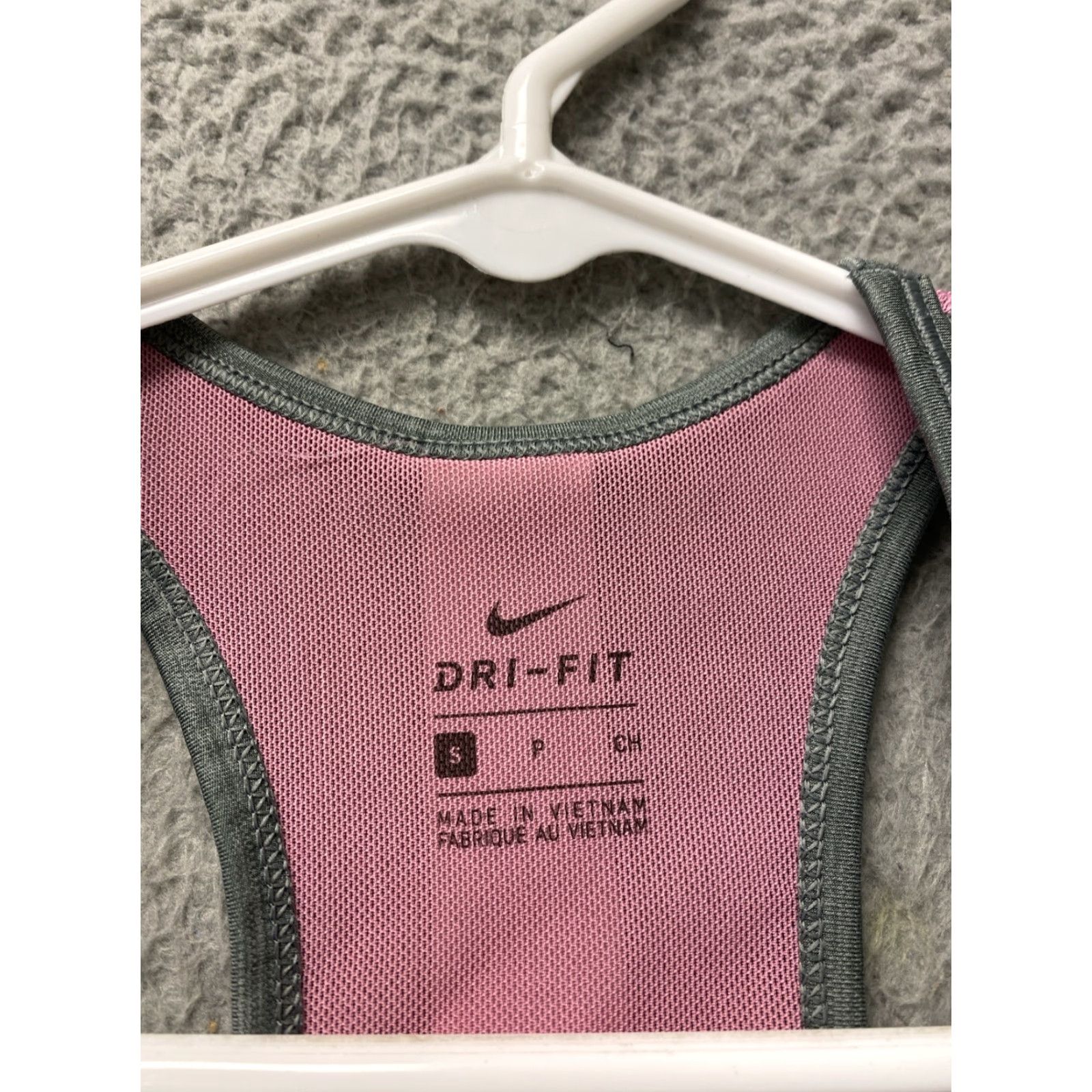 Nike Nike Dri-FIT Sports Bra Women Small Gray Pink Bra Womens Size ONE SIZE - 3 Thumbnail