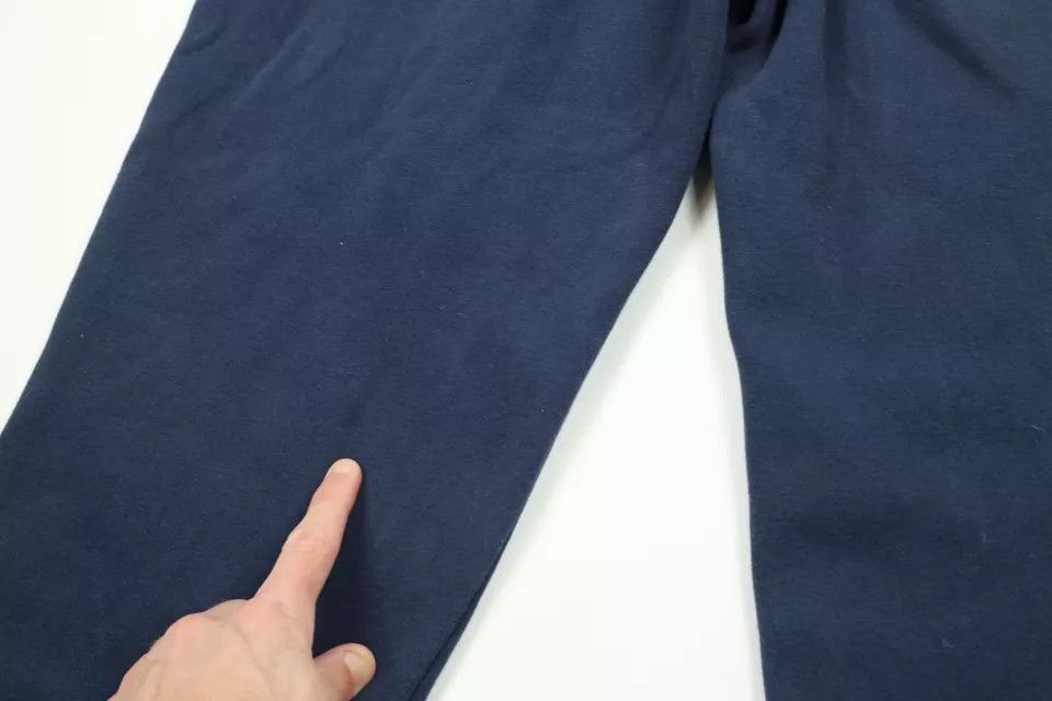 Vintage Vintage 90s Streetwear Blank Cuffed Sweatpants Joggers Blue Size US 36 / EU 52 - 11 Thumbnail