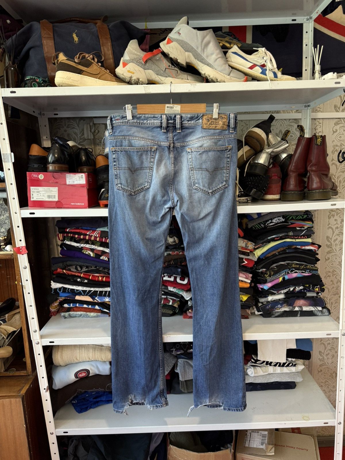 Diesel Men's Vintage Diesel Industry Distressed Faded Jeans Size 32 Size US 32 / EU 48 - 24 Thumbnail