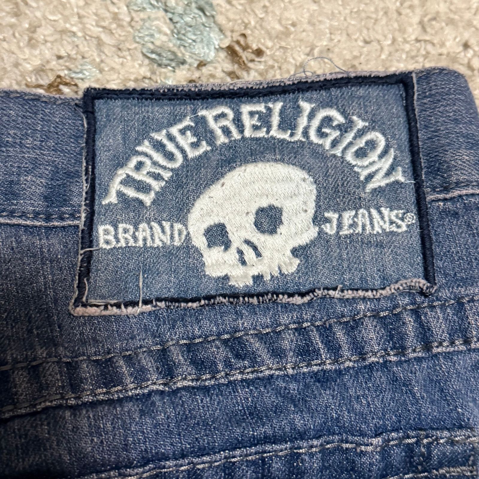 True Religion True Religion Cut Off Jean Shorts Size 38 Skull Logo Y2K Size US 38 / EU 54 - 4 Thumbnail