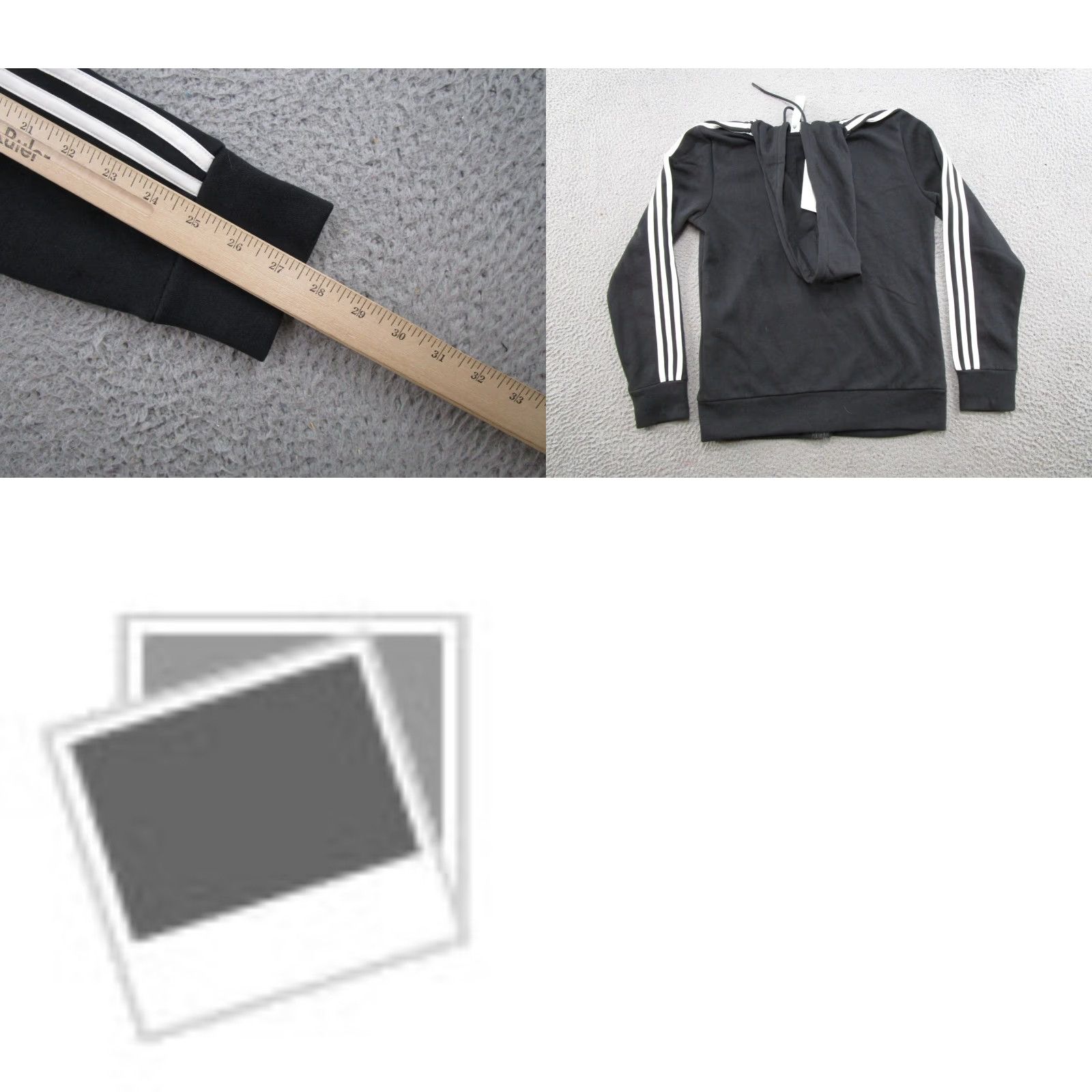 Adidas Adidas Hoodie Sweatshirt Black Full Zip Mens Size S 3 Stripes Track Active NEW Size US S / EU 44-46 / 1 - 8 Thumbnail