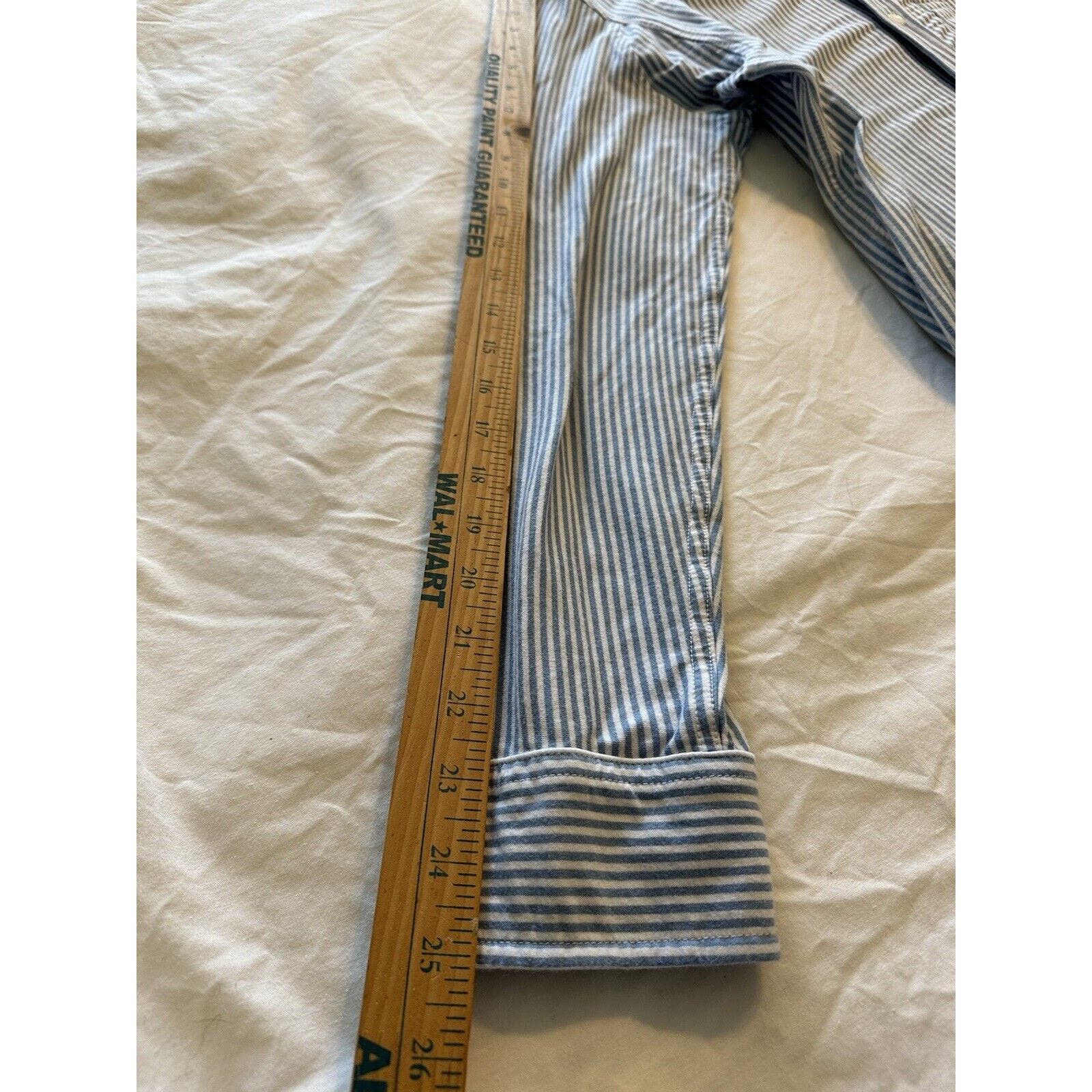Duluth Trading Company Duluth Trading Button Flannel Shirt Blue/white Stripe Small Size US S / EU 44-46 / 1 - 8 Thumbnail