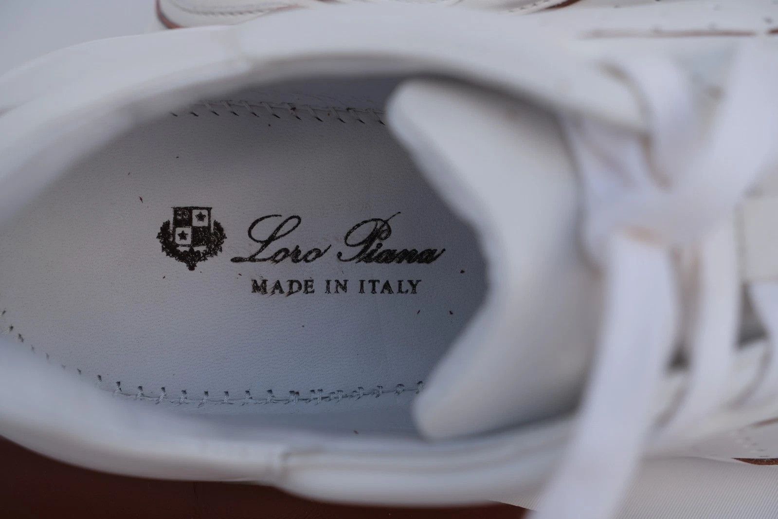 Loro Piana NEW Loro Piana White Leather Low-Top Trainers Size US 7 / EU 40 - 3 Thumbnail