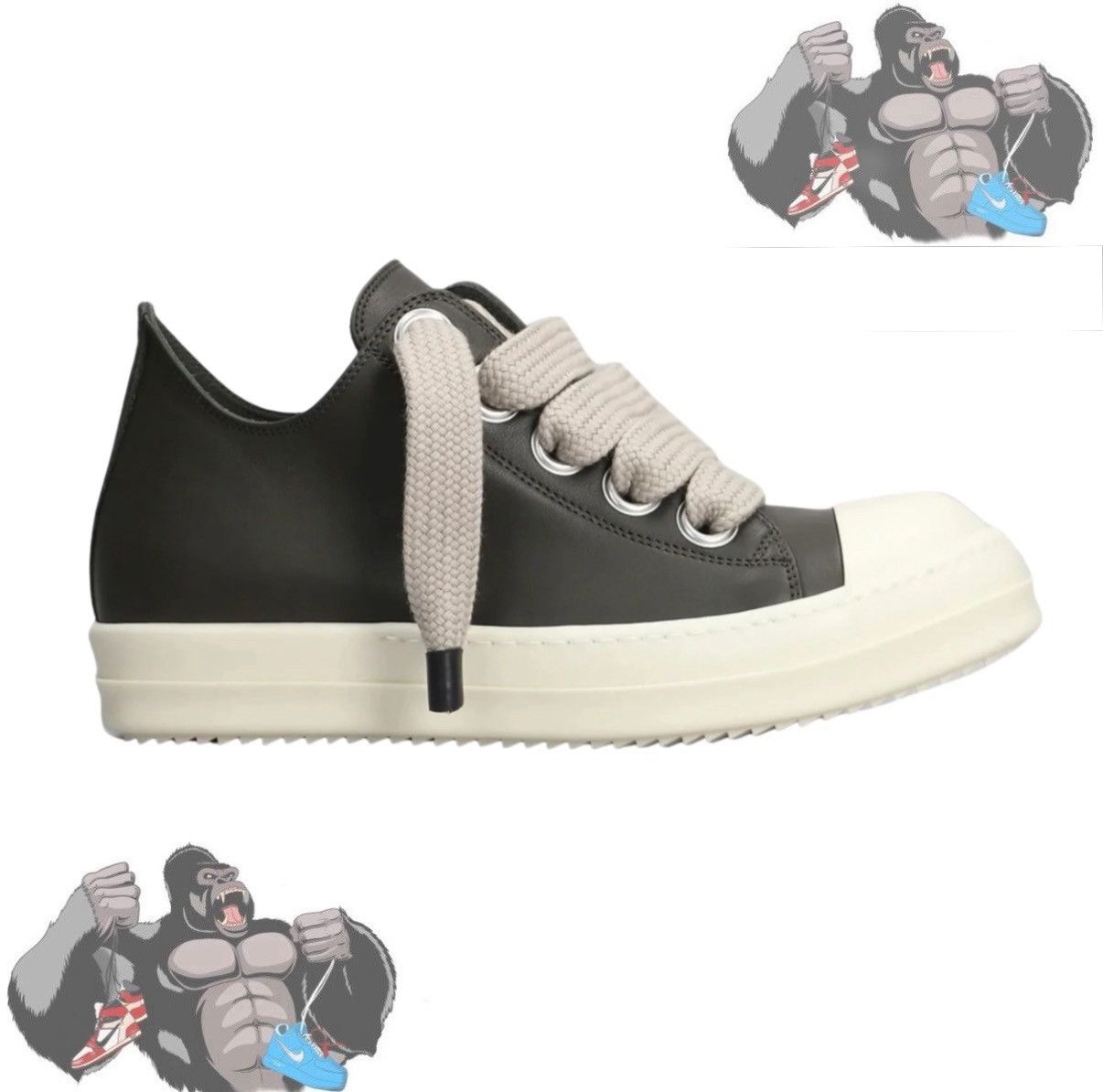 Rick Owens Rick Owens Ramone Low Jumbo Lace Bosco/Milk Size US 13 / EU 46 - 1 Thumbnail
