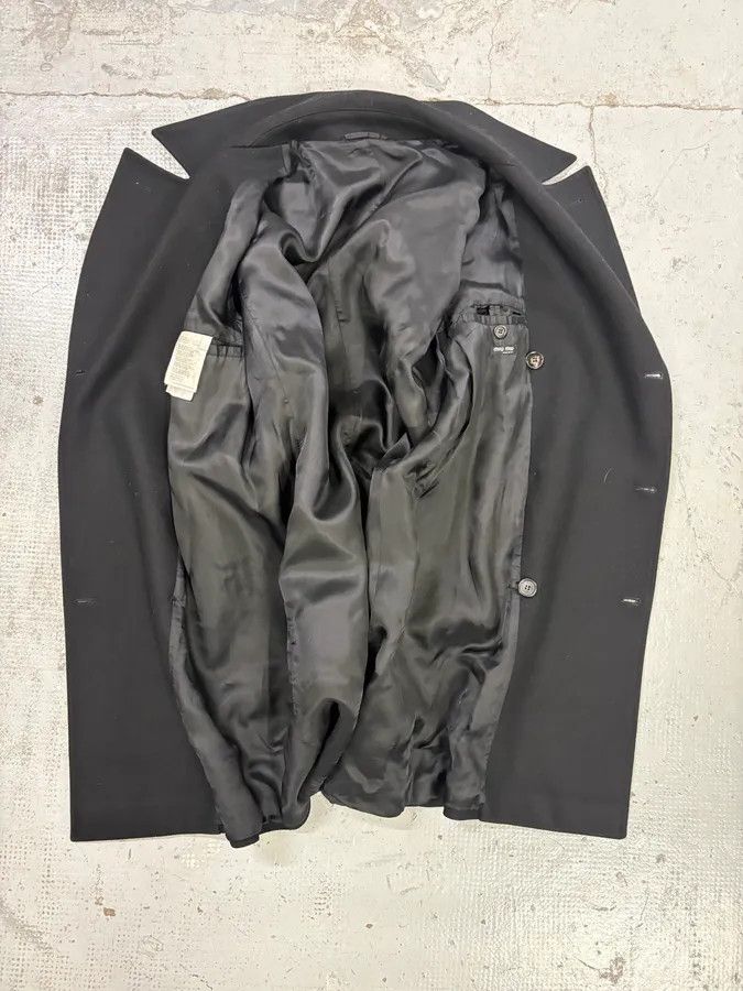 Miu Miu FW2011 Miu Miu Black Wool Double-Breasted Coat Size US M / EU 48-50 / 2 - 9 Thumbnail