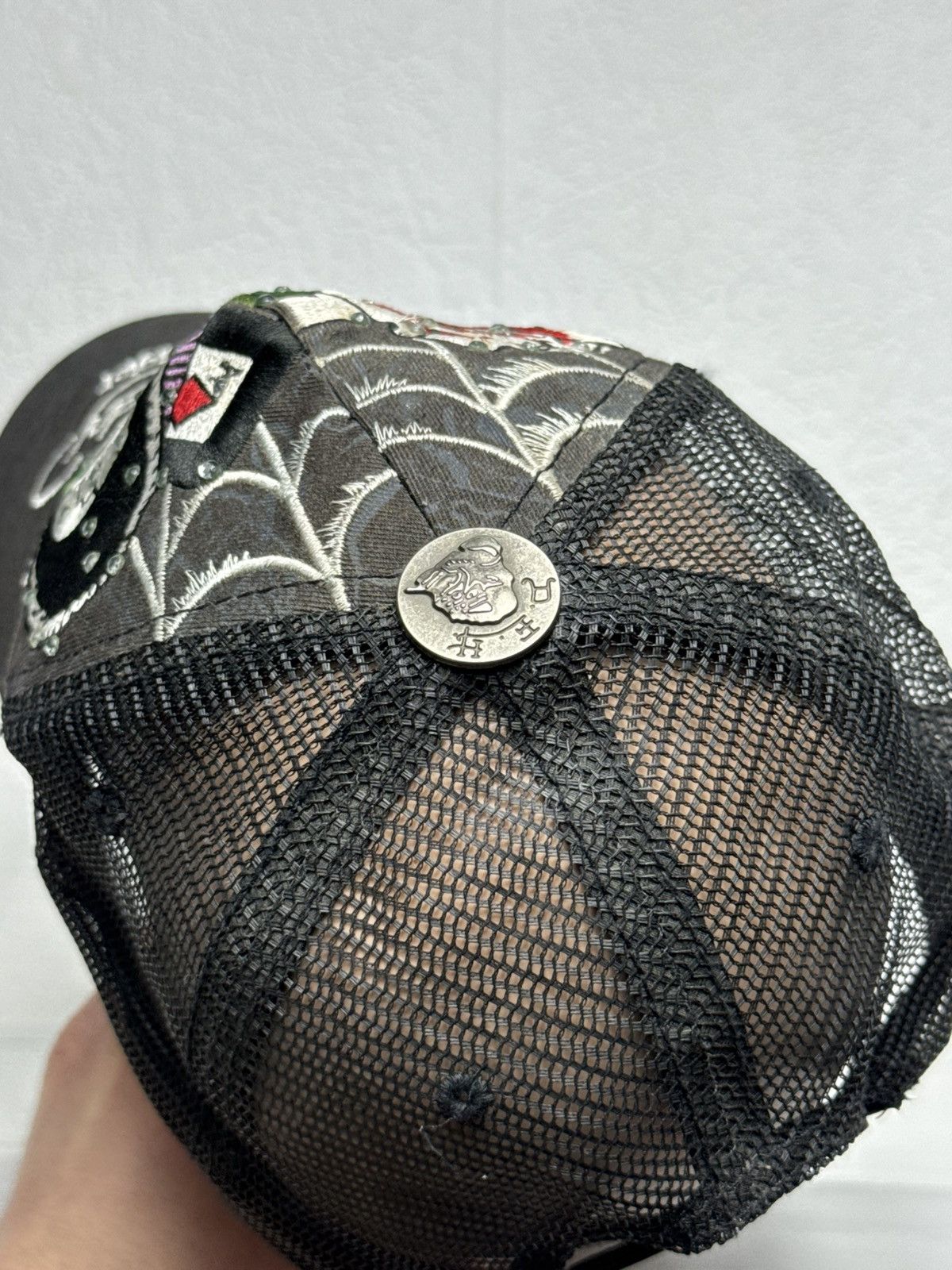 Ed Hardy Ed Hardy by Christian Audigier Scull Roses Cap Size ONE SIZE - 5 Thumbnail