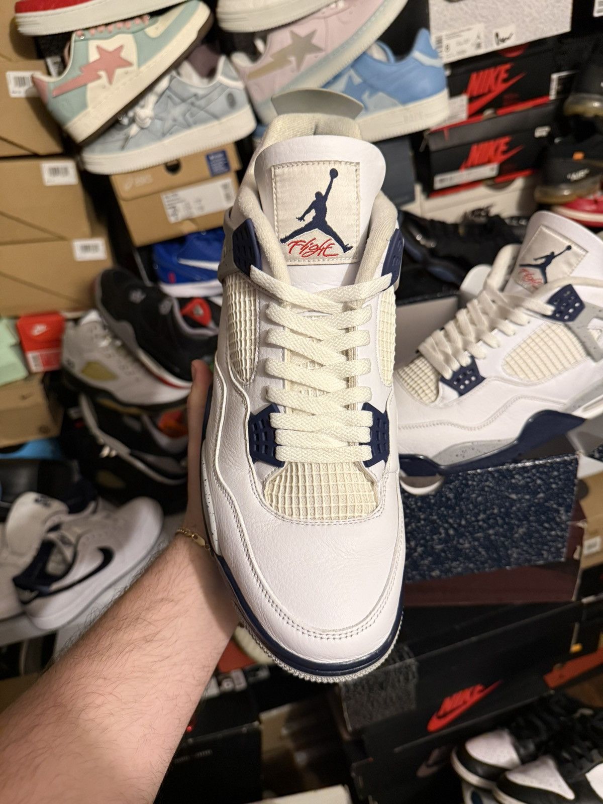 Jordan Brand Jordan retro 4 midnight navy sz 13 Size US 13 / EU 46 - 2 Thumbnail