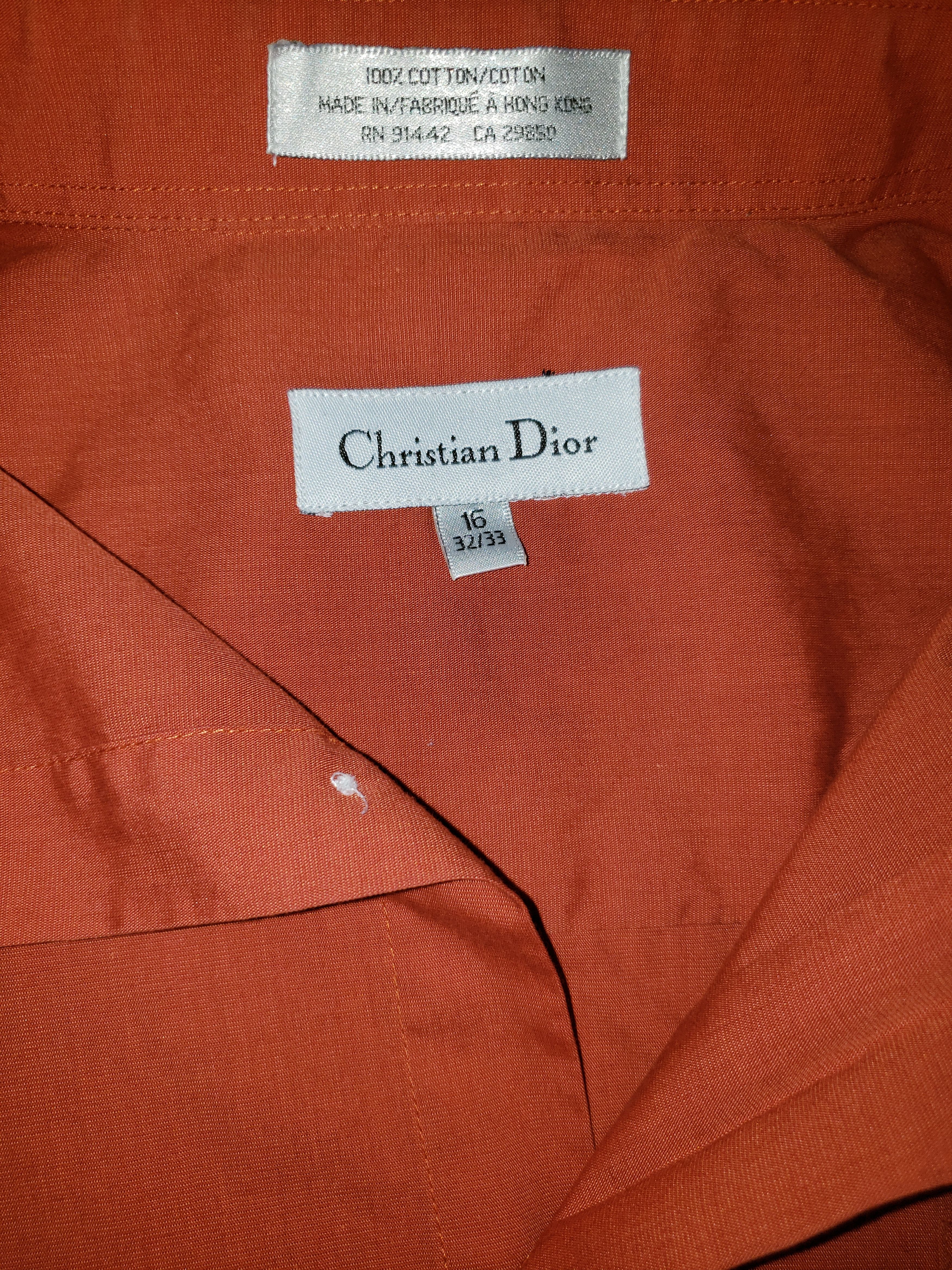 Dior Christian Dior Button Up Shirt Size 16 Size US L / EU 52-54 / 3 - 2 Thumbnail