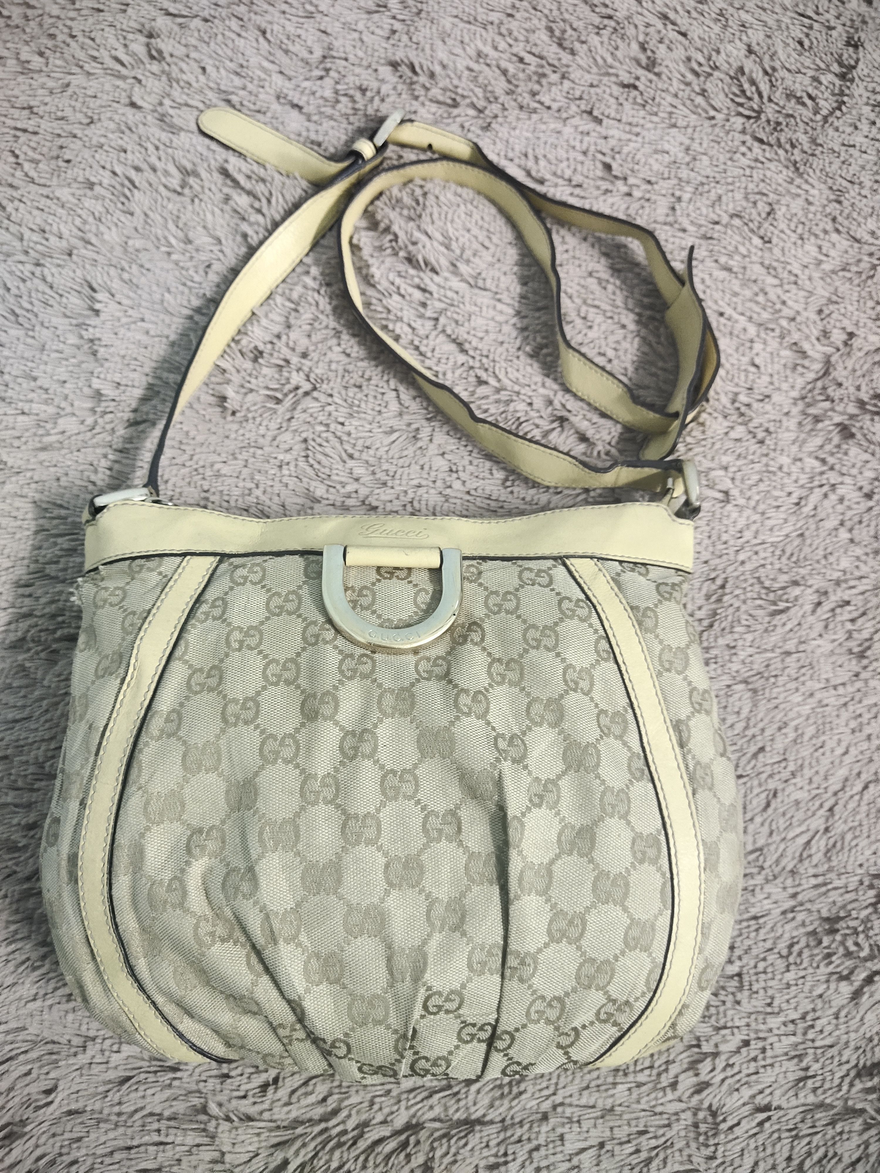 Gucci × Vintage Gucci Abbey D-Ring Pochette GG Canvas Brown Size ONE SIZE - 1 Thumbnail