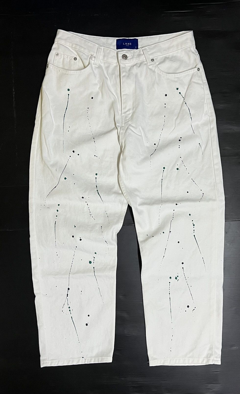 Other 🔥HOT DROPS🔥ART PAINT DESIGN WHITE DENIM PANTS Size US 34 / EU 50 - 1 Thumbnail