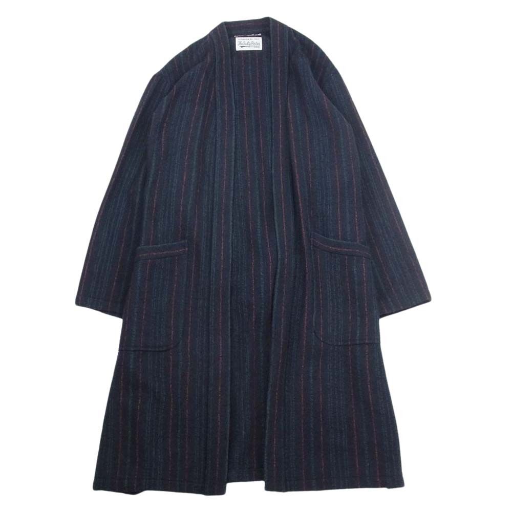 Wacko Maria Multi Striped Wool Linen Gown Coat | Grailed