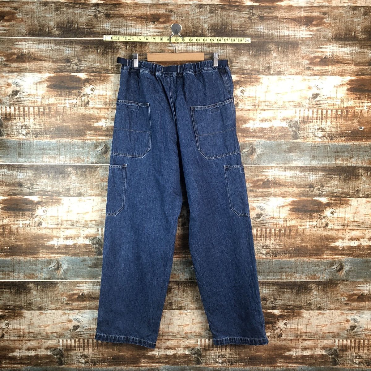 Gramicci Gramicci Blue Denim utility jeans cargo Pants #A2096 Size US 31 - 18 Thumbnail