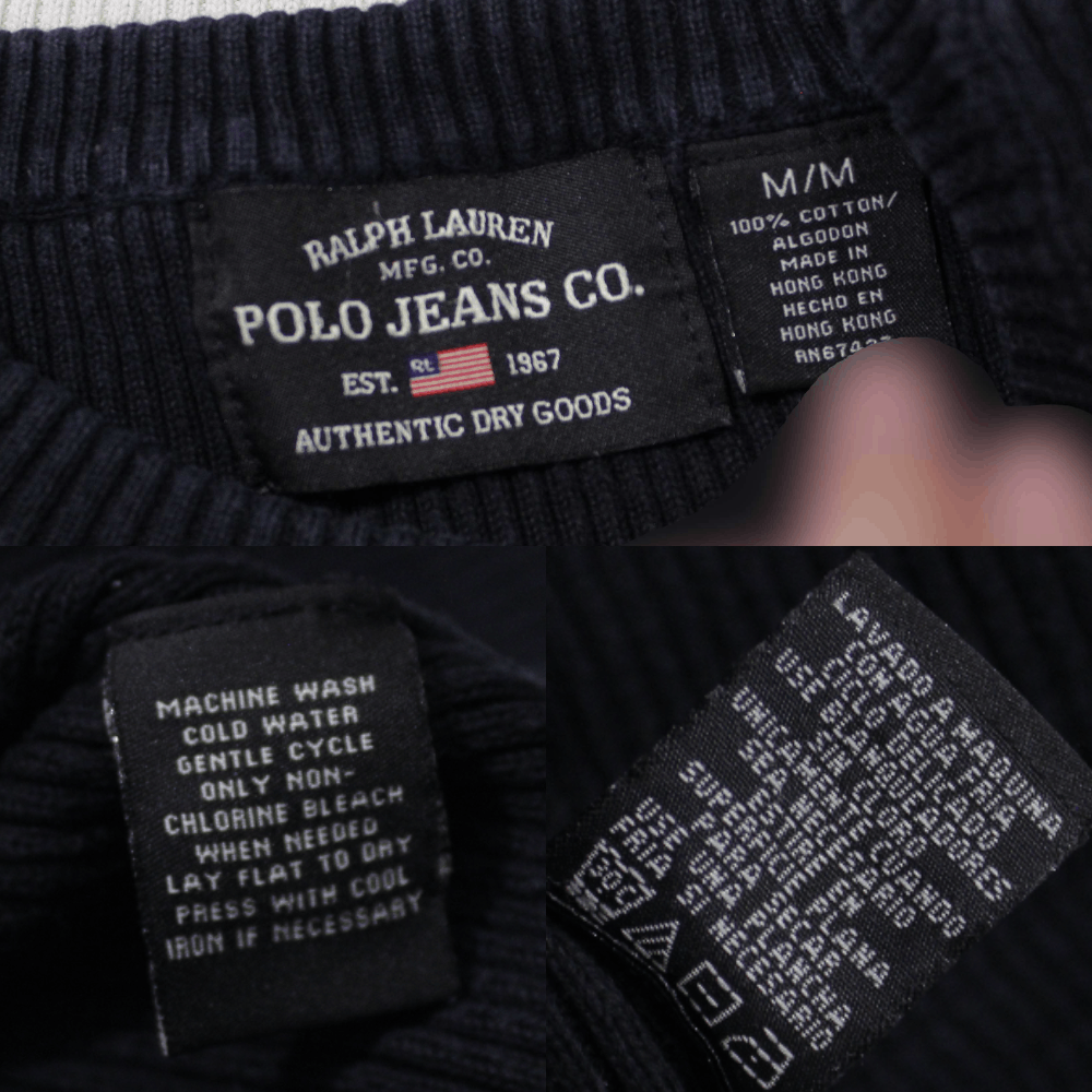 Polo Ralph Lauren 90S Logo Ribbed Sweater Size US M / EU 48-50 / 2 - 8 Thumbnail