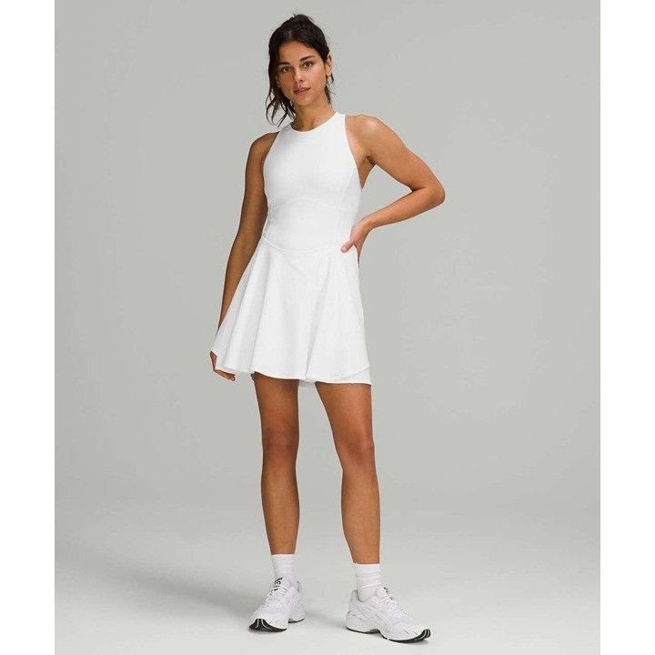 Lululemon Lululemon New Court Crush Tennis Dress Acivewear Dress White Size M / US 6-8 / IT 42-44 - 1 Thumbnail