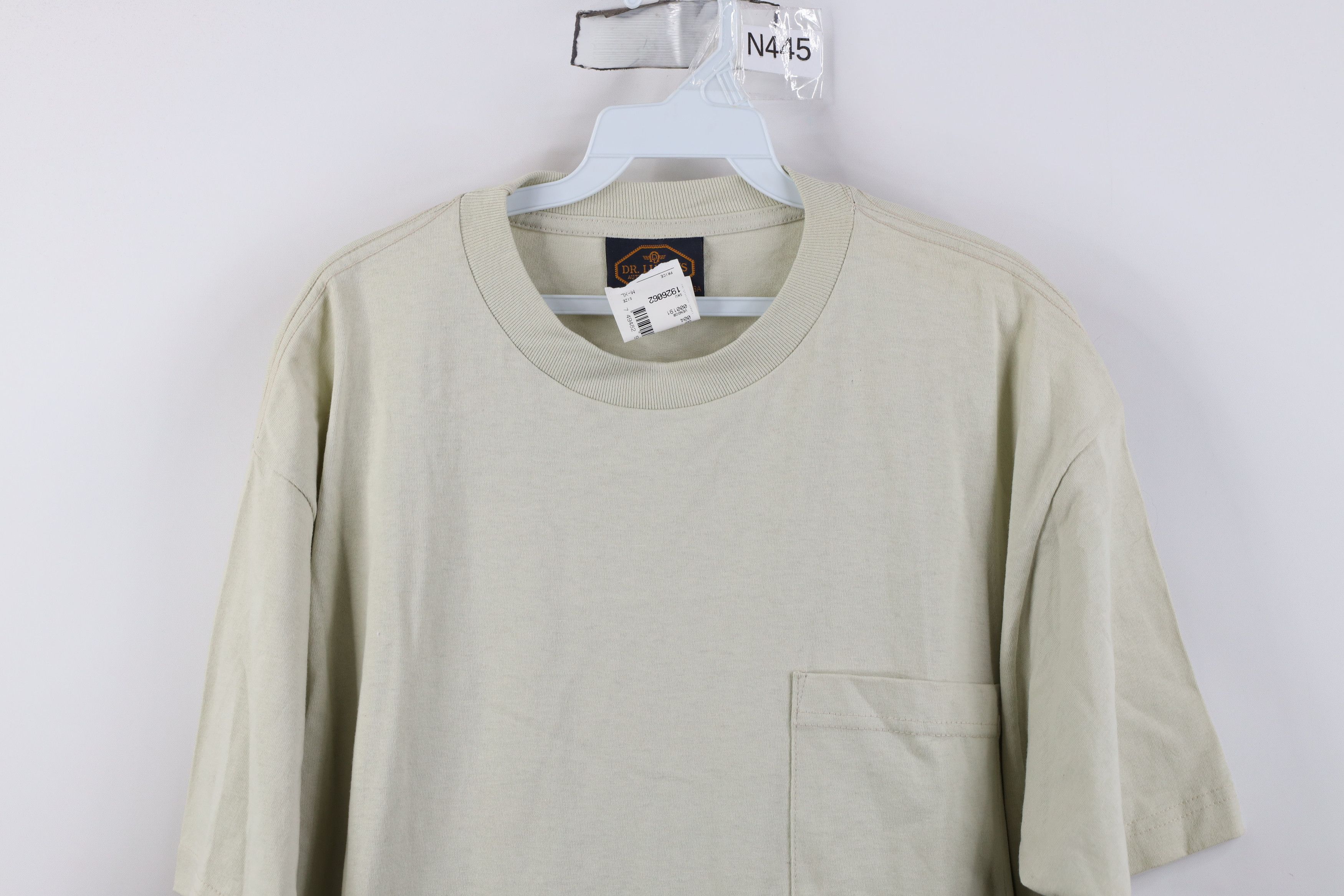 Vintage Deadstock Vintage 90s Streetwear T-Shirt Beige USA Pocket Size US L / EU 52-54 / 3 - 2 Thumbnail