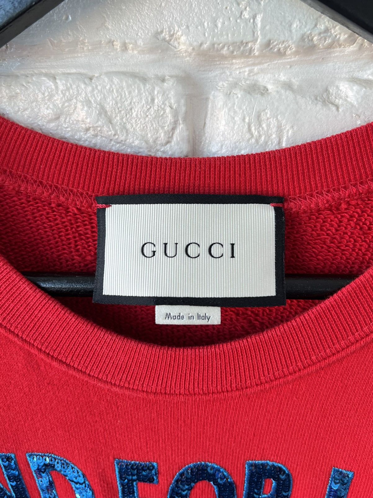 Gucci Gucci Red Blind For Love Bee Logo Sweatshirt Size XXS / US 00 / IT 34 - 6 Thumbnail