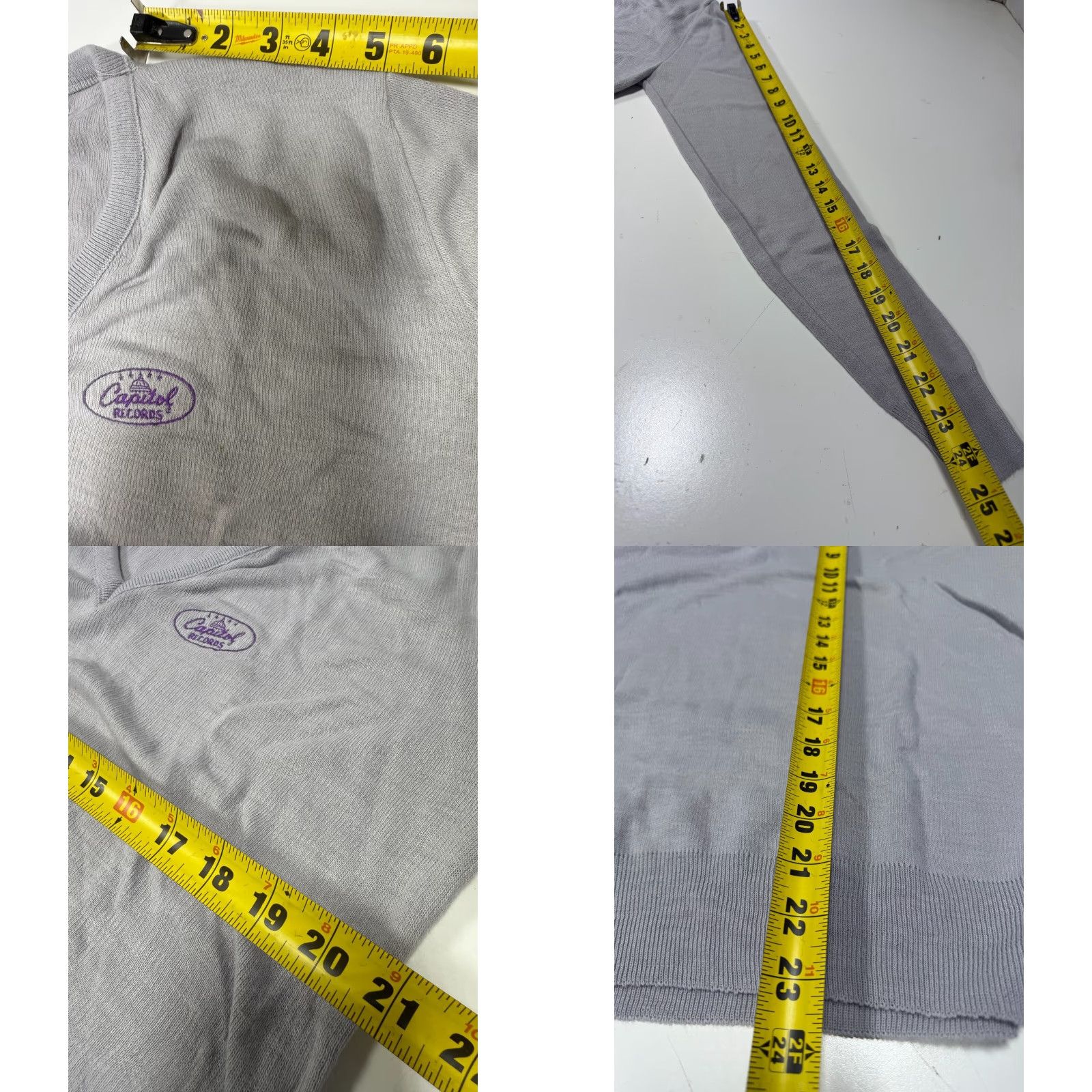 Vintage VINTAGE Cap Records Capitol Records Large 2000 Promo Pullover T-Shirt Mens L Grey Graphic Print 2000s Promo Merch Size US L / EU 52-54 / 3 - 8 Thumbnail
