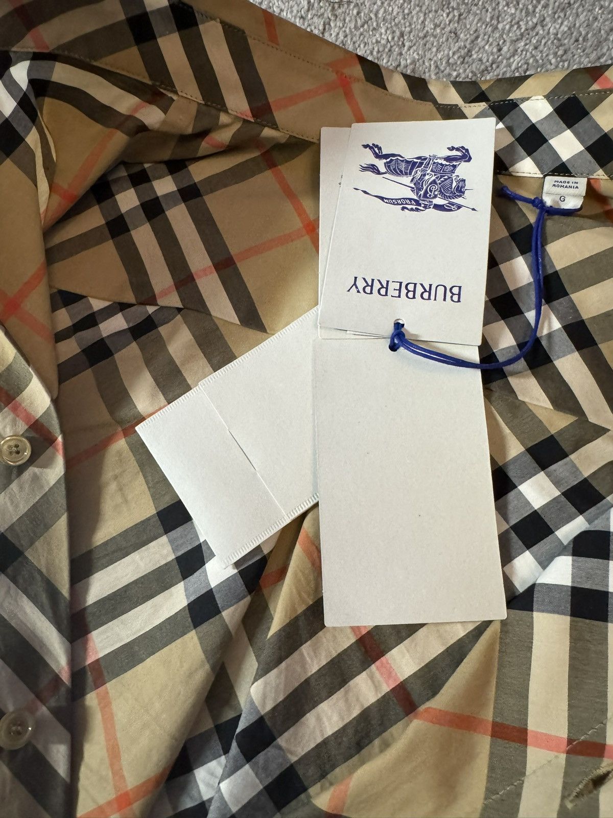 Burberry Relaxed Fit Check Cotton Flannel Shirt Button-Down Shirt Size US L / EU 52-54 / 3 - 8 Thumbnail