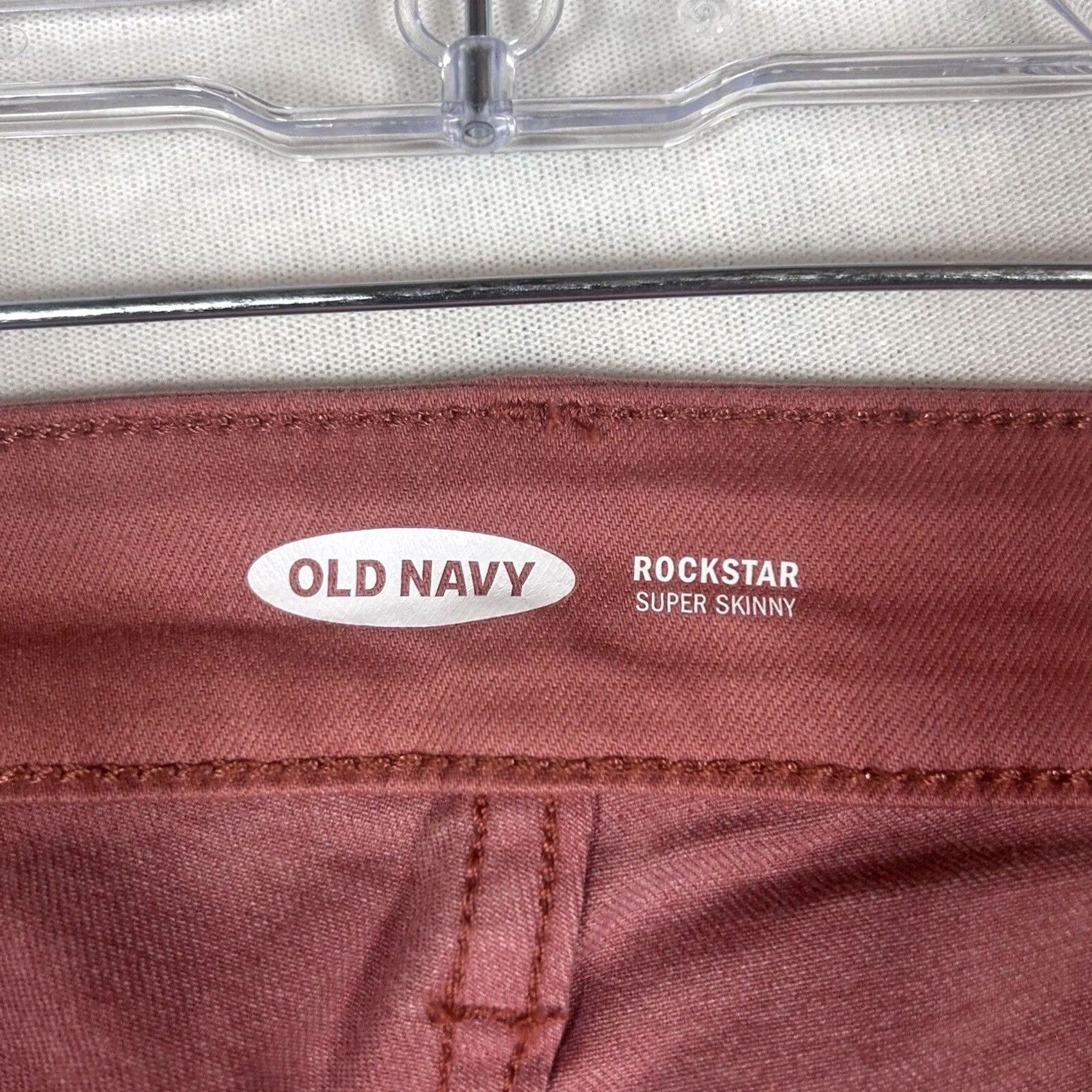 Old Navy Old Navy Rockstar Jeans Women's Size 2 Red Denim Mid Rise Slim Stretch Skinny 28.5in Inseam Size 26" / US 2 / IT 38 - 4 Thumbnail