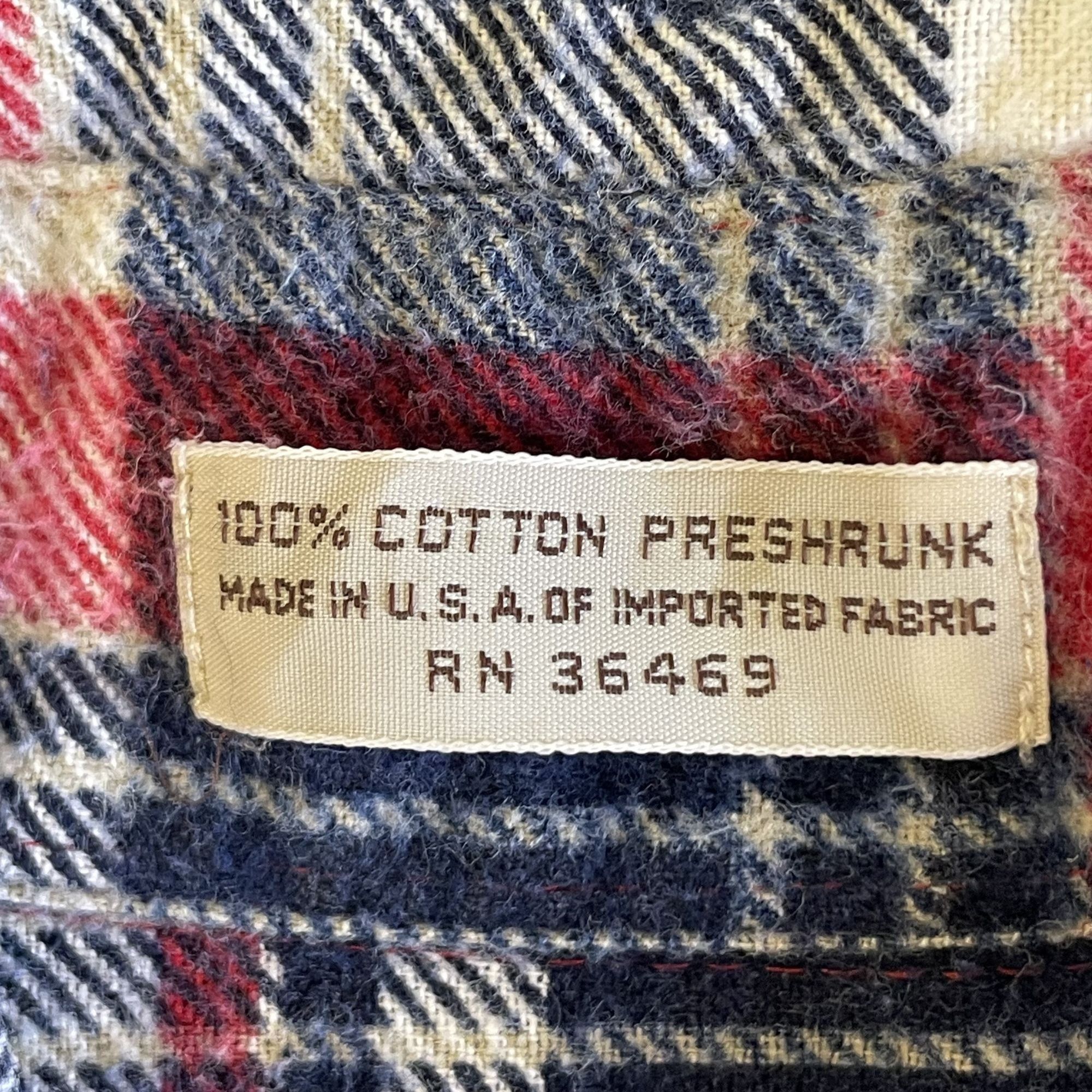 Other 80's Saucatuck Men RED Blue Shadow PLAID Work FLANNEL Shirt Size US L / EU 52-54 / 3 - 5 Thumbnail