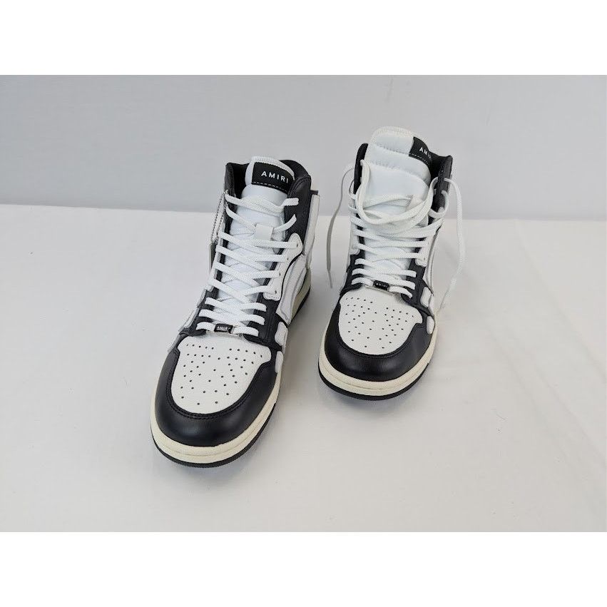 Amiri o1rshd1 Skel Hi Top Sneaker in Black / White Size US 11 / EU 44 - 9 Thumbnail