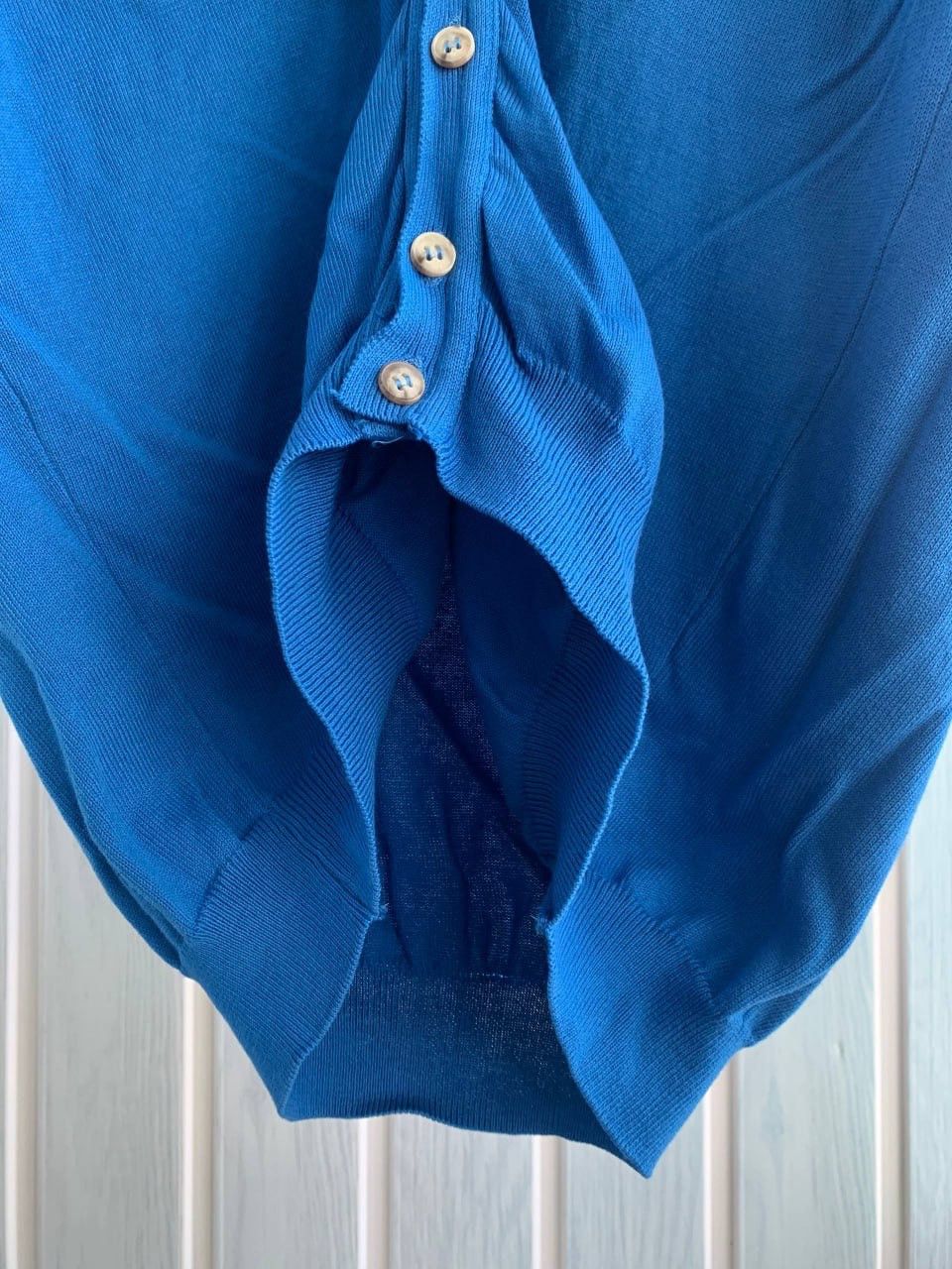 Romeo Gigli Romeo Gigli Man Blue Knit Cotton V-Neck Sleeveless Vest Size US M / EU 48-50 / 2 - 12 Thumbnail