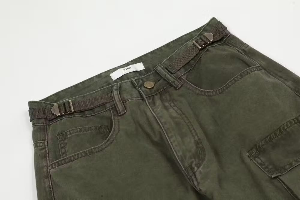 Japanese Brand Multi-Pocket Baggy Cargo Pants Size US 34 / EU 50 - 3 Thumbnail
