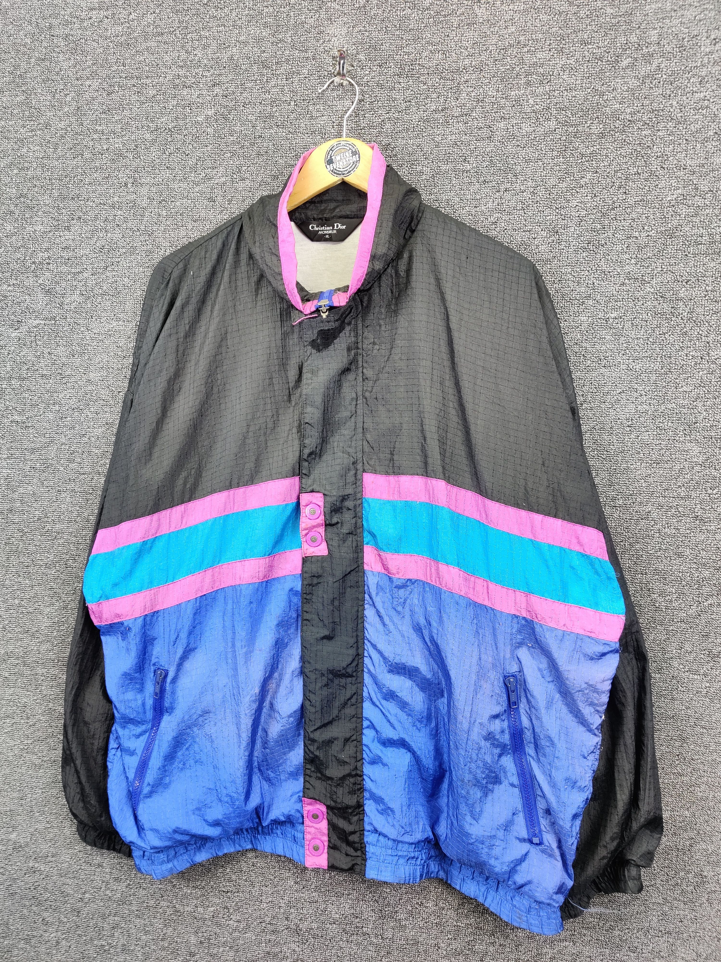 Christian Dior Monsieur Vintage 90s Christian Dior Monsieur Windbreaker Nylon Jacket Size US XL / EU 56 / 4 - 2 Thumbnail