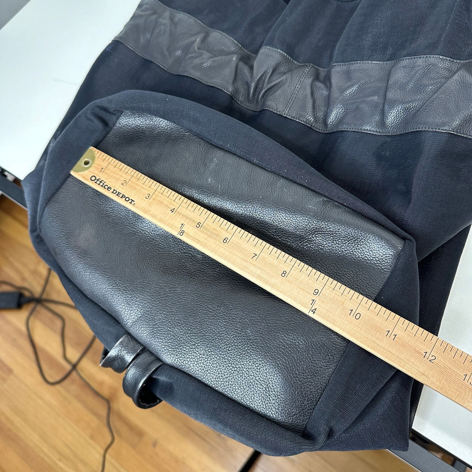 Other Large Black Canvas & Patent Leather Tote Bag Backpack Size ONE SIZE - 10 Thumbnail