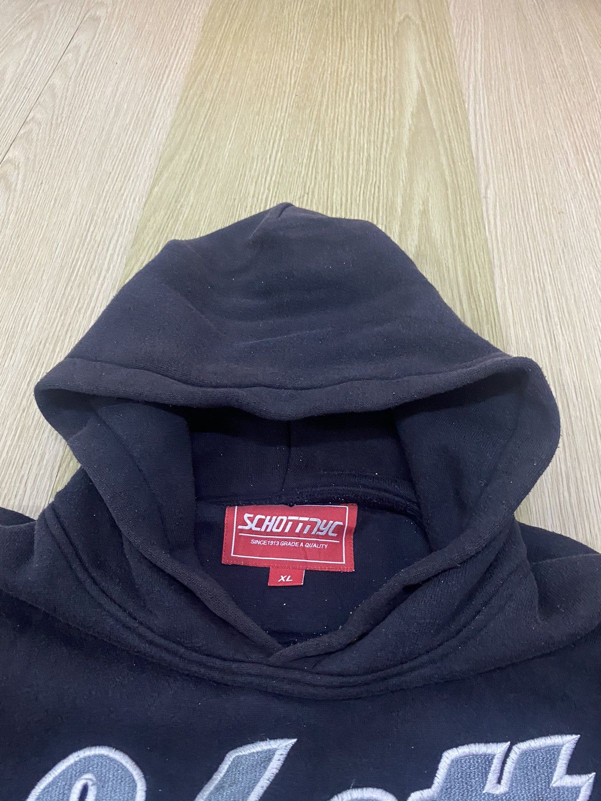 Schott × Vintage Vintage Schott NY embroidered big logo pullover hoodie Size US XL / EU 56 / 4 - 6 Thumbnail