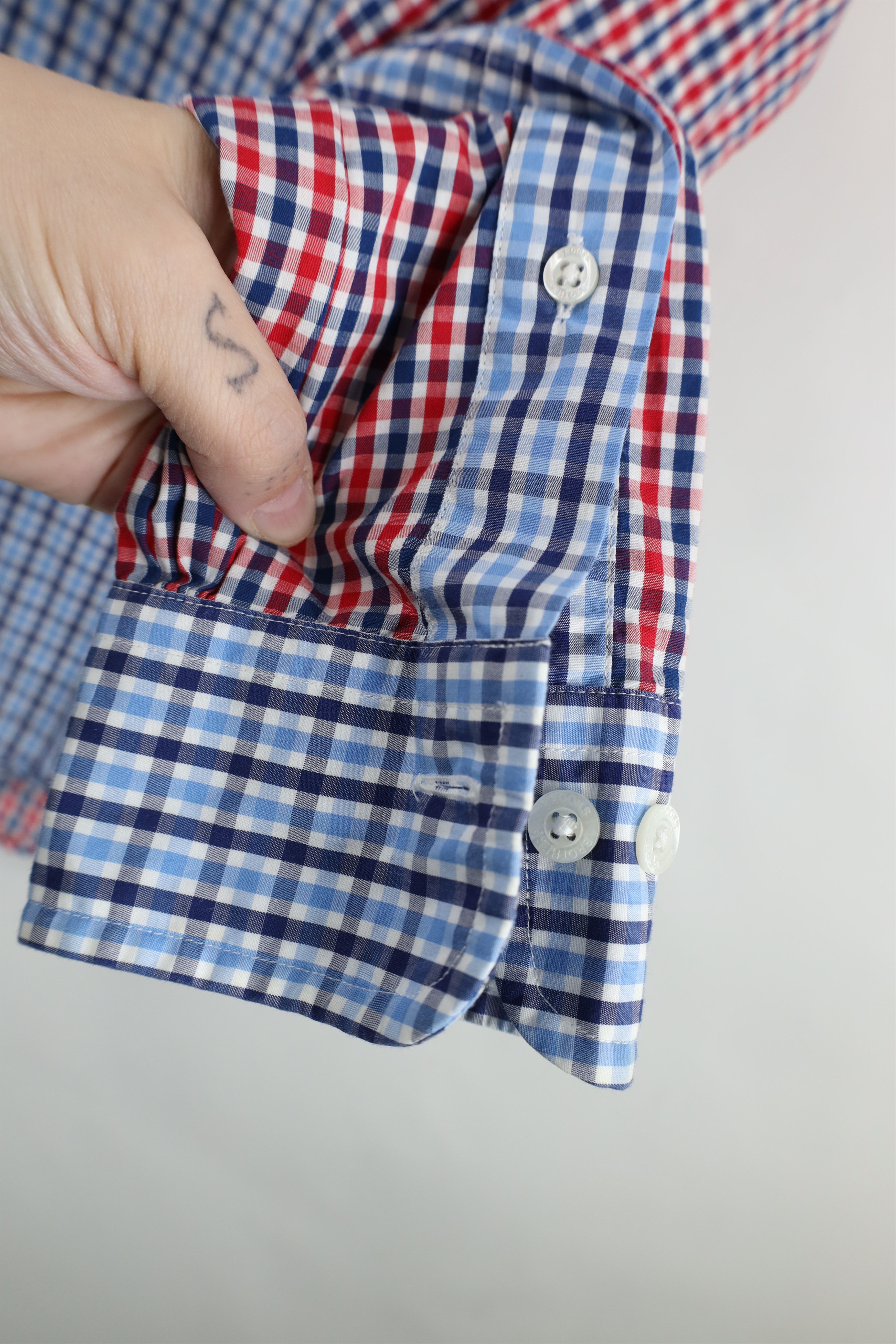 Brooks Brothers Brooks Brothers and Sew Color Block Plaid Button Down Shirt Size US XS / EU 42 / 0 - 7 Thumbnail