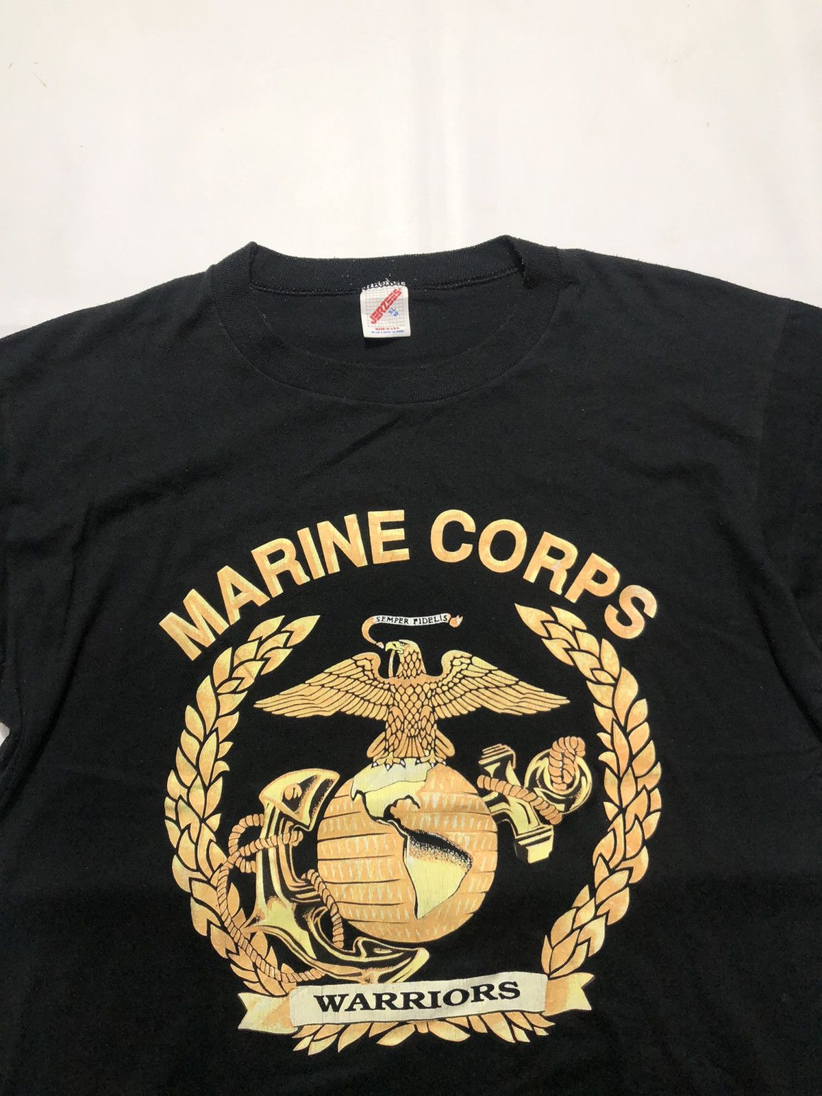 Vintage Rare Vintage Marine Corps Warriors Tee Size US XL / EU 56 / 4 - 5 Thumbnail