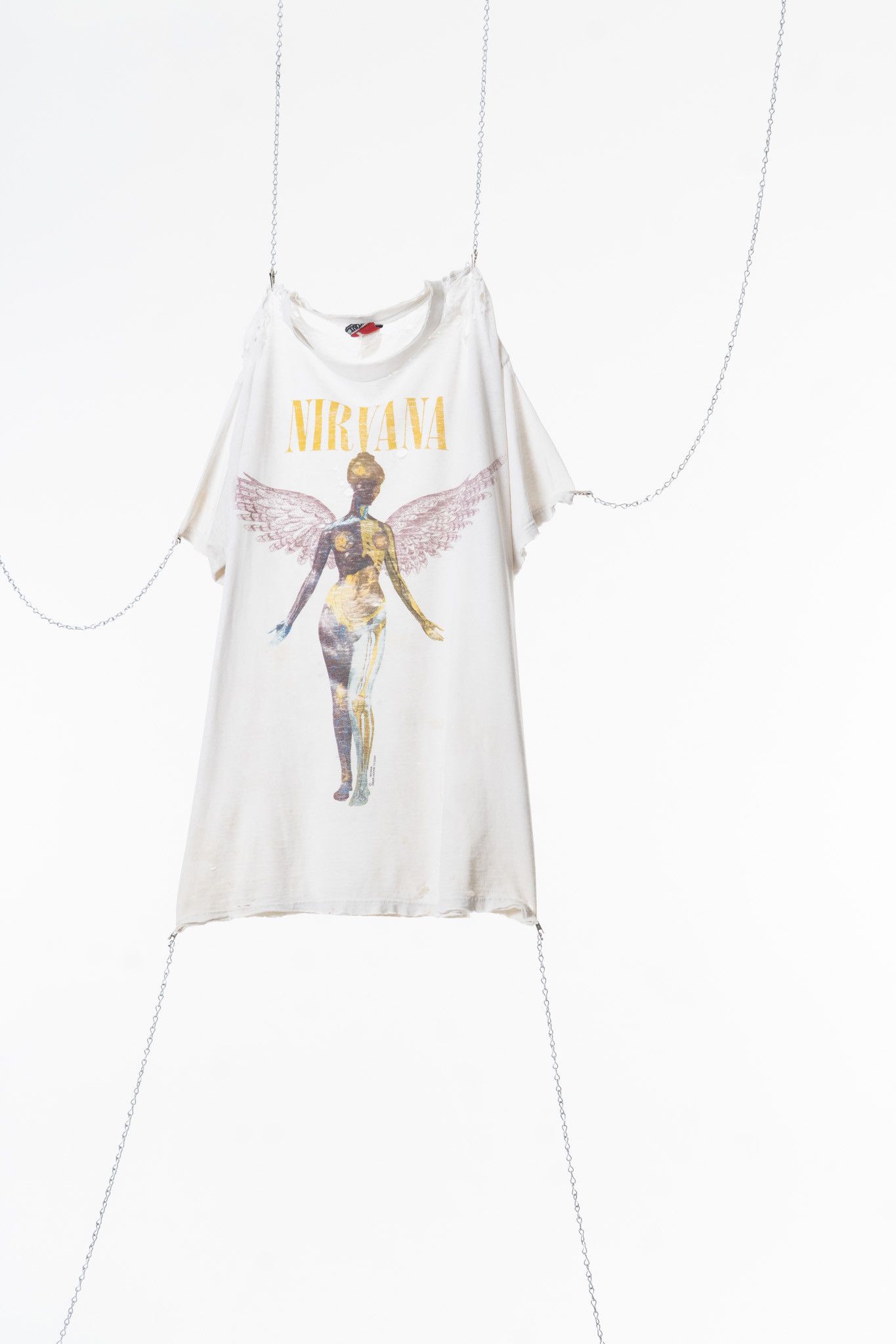 Vintage VINTAGE 1993 NIRVANA ‘IN UTERO’ THRASHED BANDT-SHIRT Size US XL / EU 56 / 4 - 7 Thumbnail