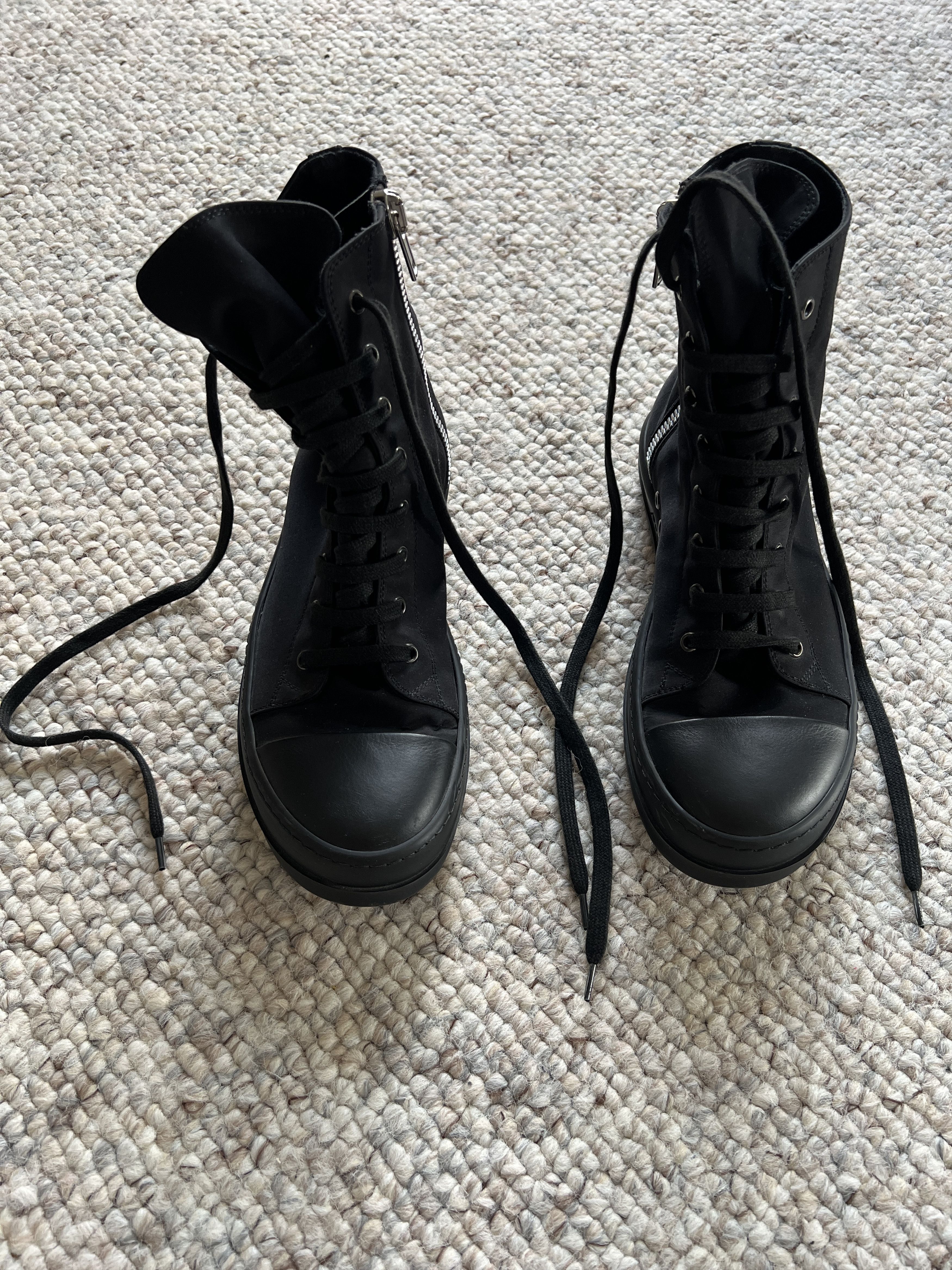 Rick Owens Drkshdw Rick Owens DRKSHDW all black Ramones Size US 7 / EU 40 - 2 Thumbnail