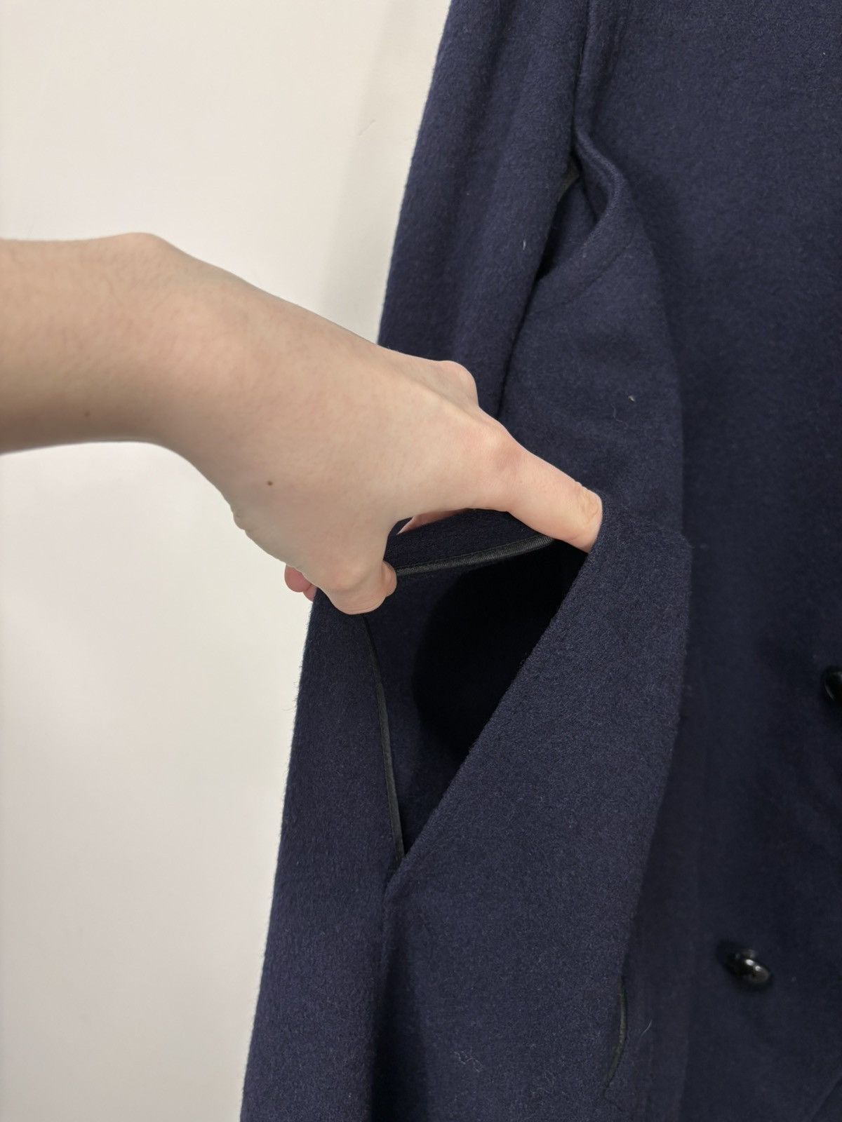 Other Vintage Steinbock Himalaya Loden Navy Blue Wool Overcoat Size US XL / EU 56 / 4 - 20 Thumbnail