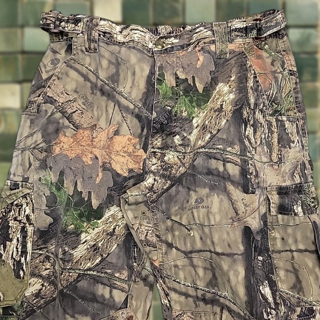 Vintage VINTAGE Mossy Oak Camo Pants Mens XL Cargo Elastic Adjustable Camouflage Cotton Polyester Spandex Twill USA Outdoor Casual Mens Size US 36 / EU 52 - 1 Thumbnail