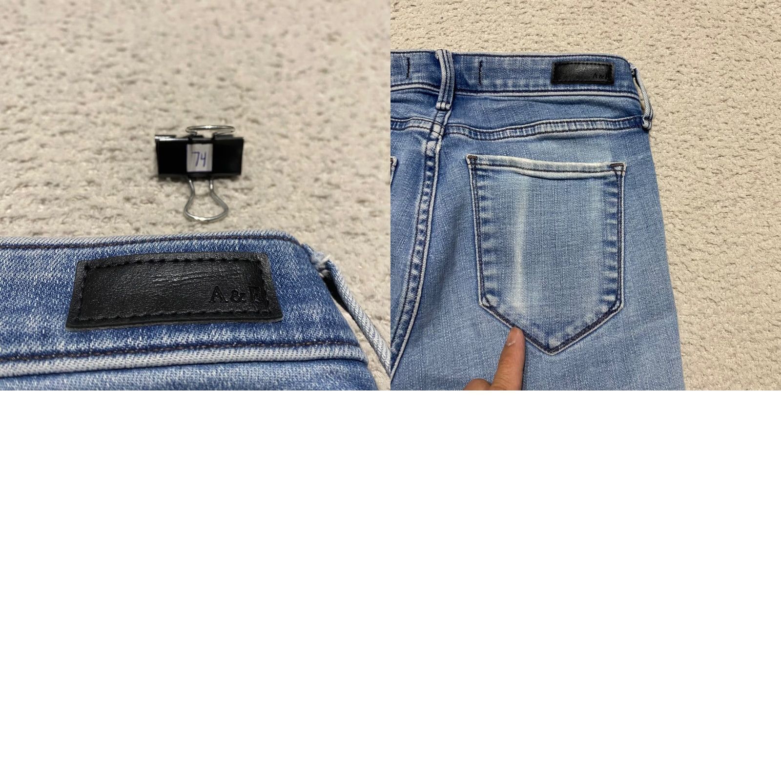 Abercrombie & Fitch Abercrombie & Fitch Womens Jeans Blue Denim Medium Wash 4 Mid Rise Skinny Stretch Regular 5-Pocket Womens Boys Mens Girls? Size 26" / US 2 / IT 38 - 9 Thumbnail
