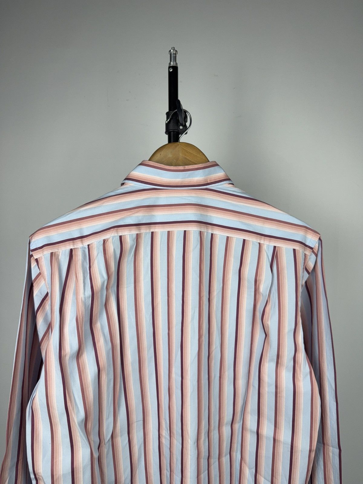 Lacoste 90s Lacoste Striped Button Up Shirt 39 M Blue Pink Vintage Size US M / EU 48-50 / 2 - 12 Thumbnail