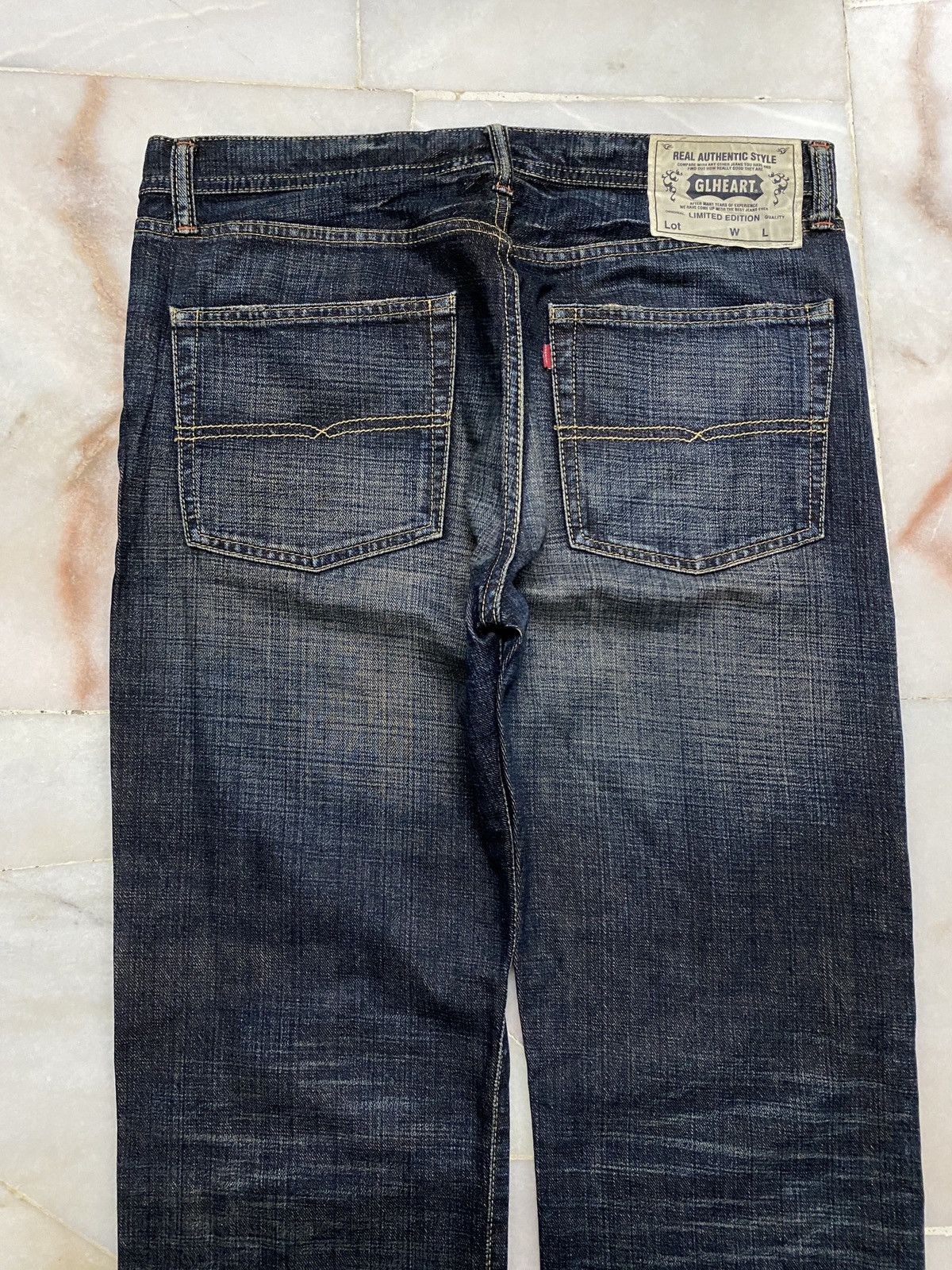 If Six Was Nine 💥Baggy💥Vintage 90s Gl Heart Stone Wash Distress Jean Size US 34 / EU 50 - 11 Thumbnail